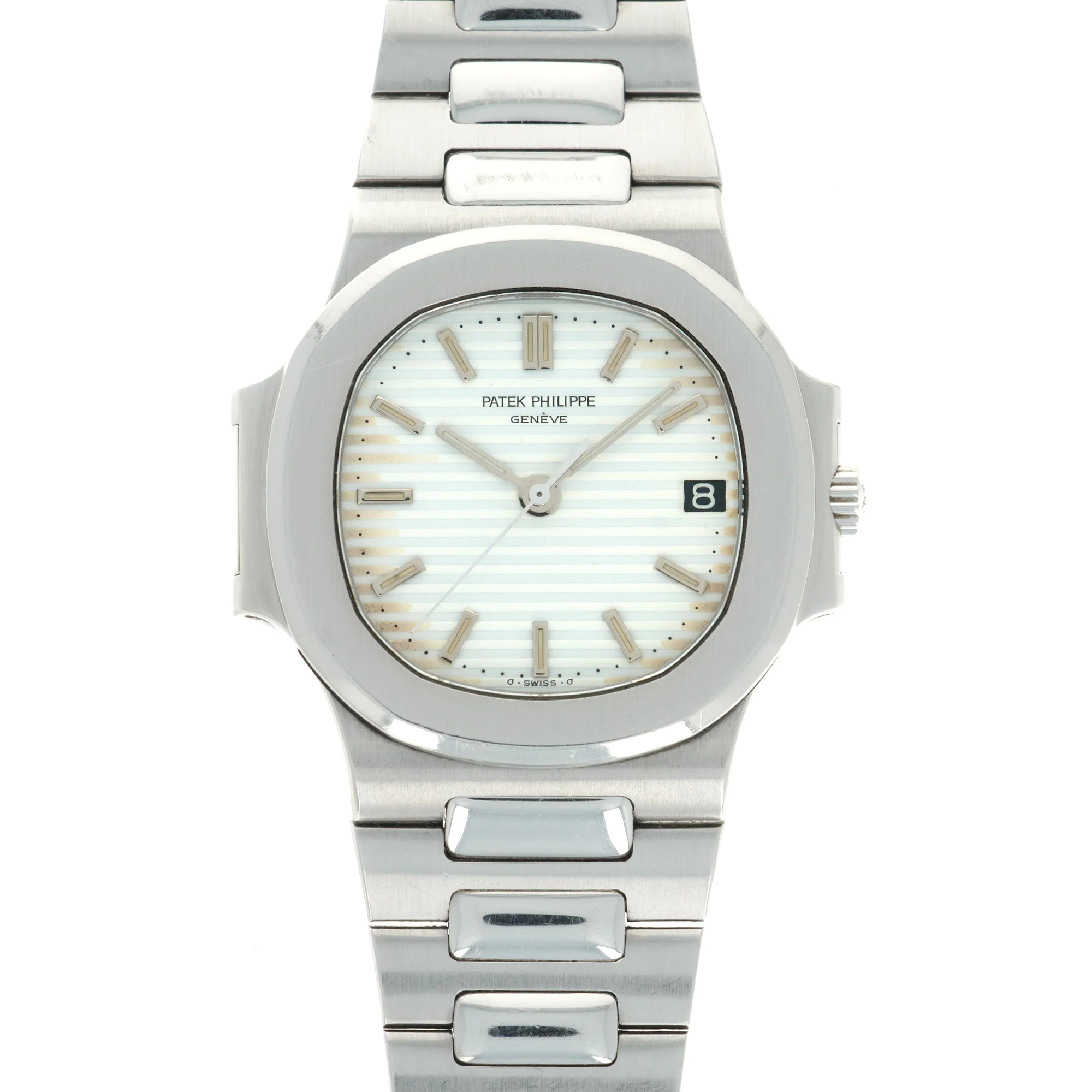 Patek Philippe Nautilus White Dial Watch Ref. 3800
