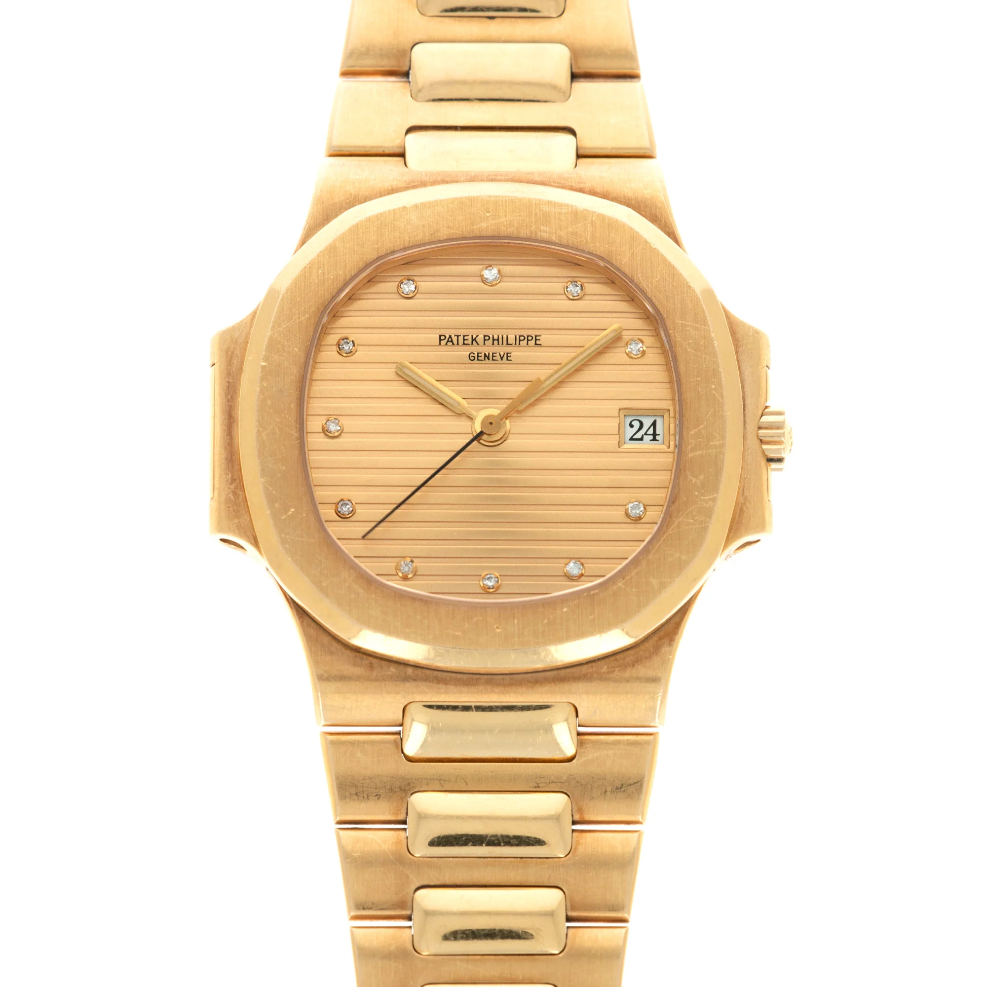 Patek Philippe Nautilus Yellow Gold diamond dial ref. 3800/1