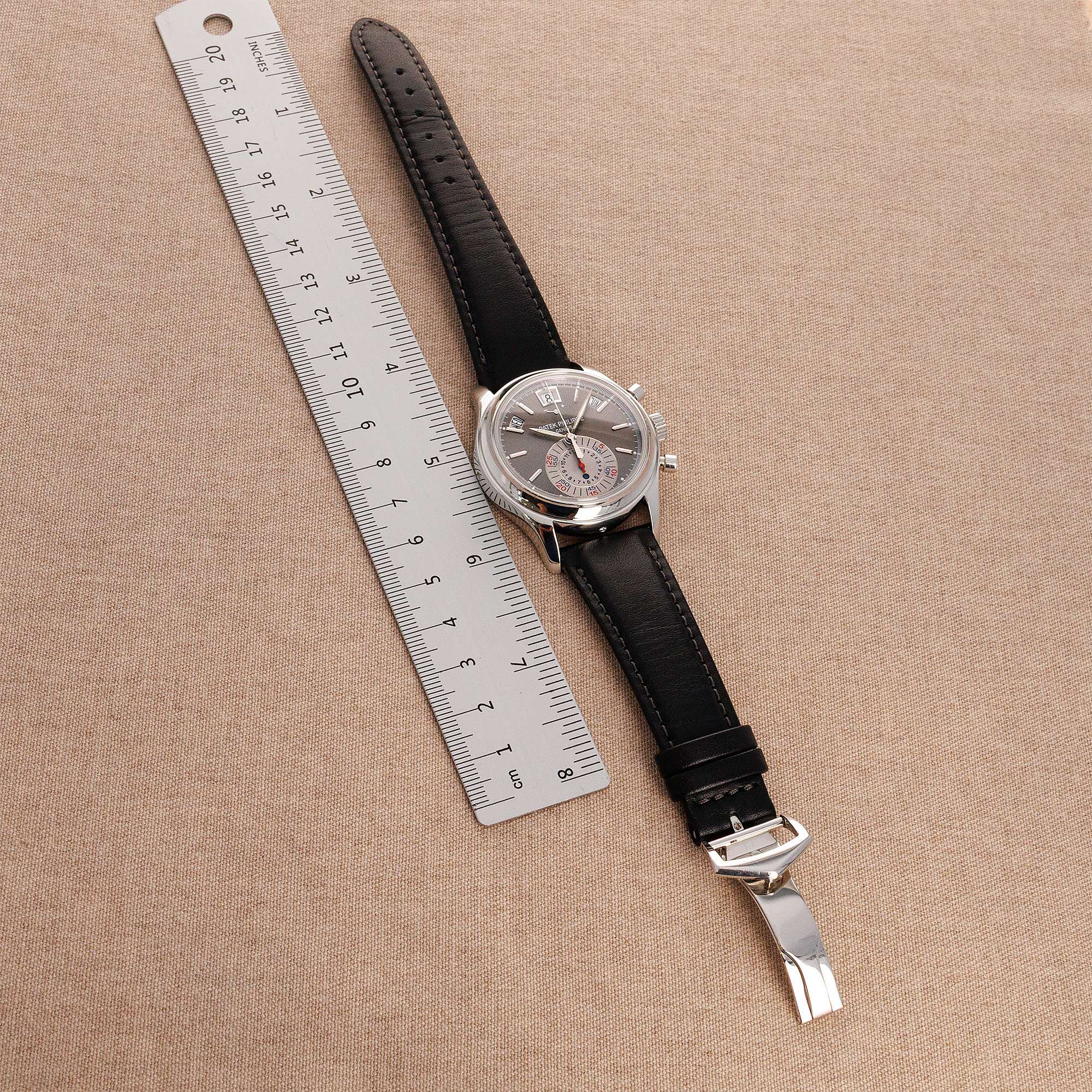 Patek Philippe Platinum Annual Calendar Chronograph Ref. 5960 with Original Box and Papers - Image 8