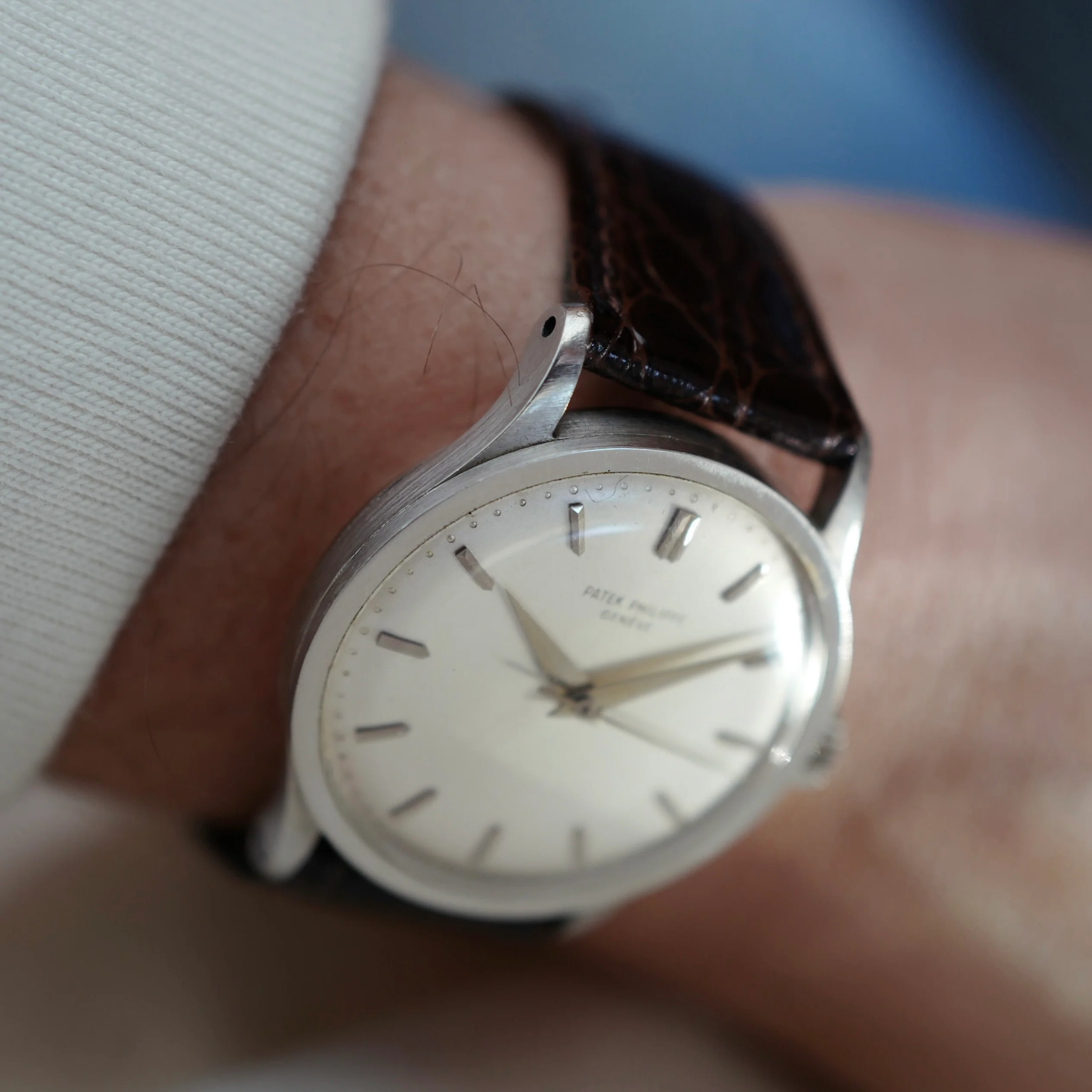 Patek Philippe Platinum Calatrava Watch Ref. 570 with Archive Paper - Image 7