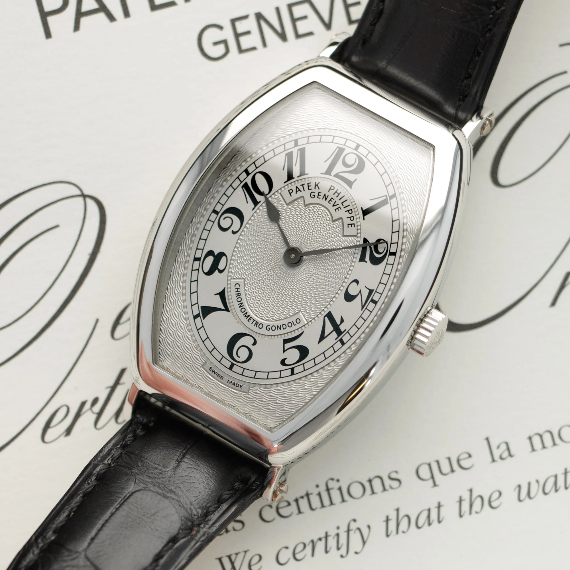 Patek Philippe Platinum Gondolo Watch, Ref. 5098 - Image 2