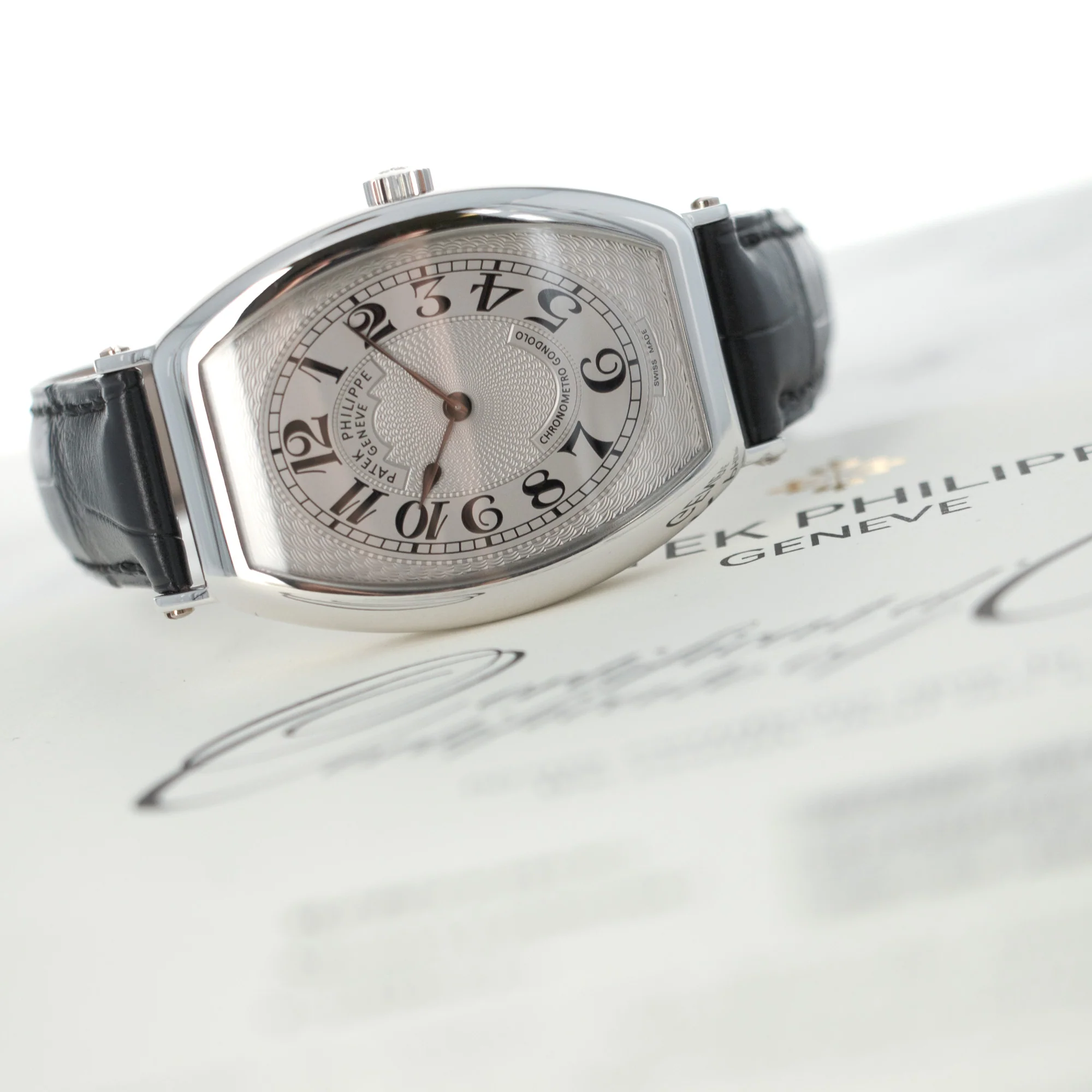 Patek Philippe Platinum Gondolo Watch, Ref. 5098 - Image 6