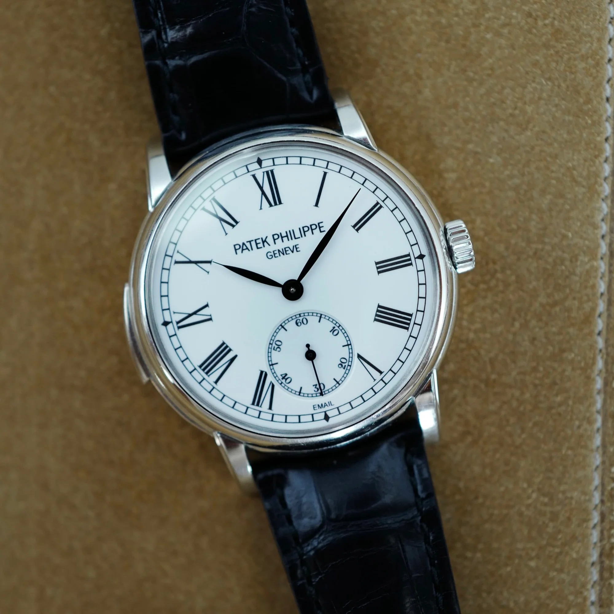 Patek Philippe Platinum Minute Repeater Enamel Watch Ref. 5078 Box and Papers (New Arrival) - Image 4