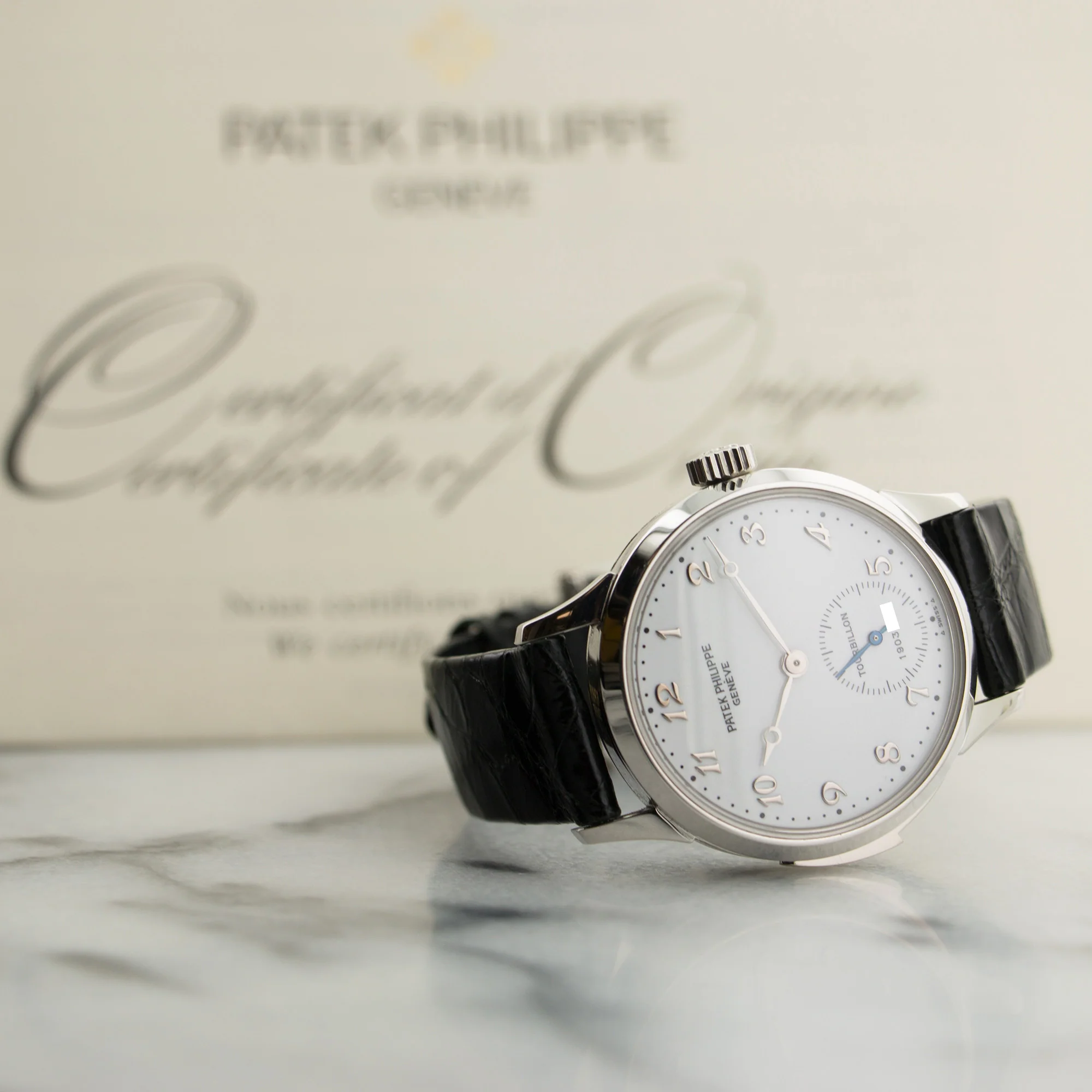 Patek Philippe Platinum Minute Repeating Tourbillon Watch Ref. 3939 - Image 6
