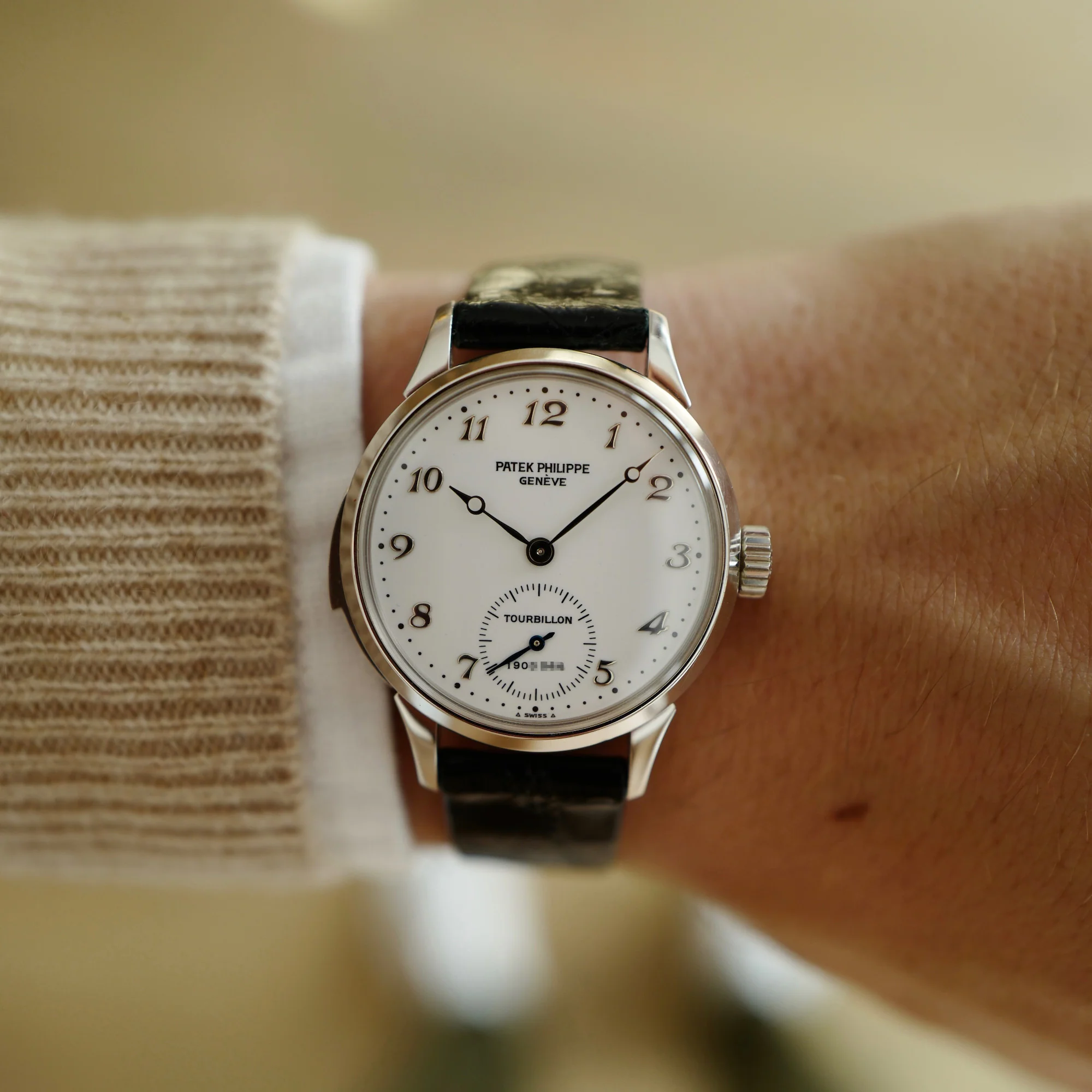 Patek Philippe Platinum Minute Repeating Tourbillon Watch Ref. 3939 - Image 7