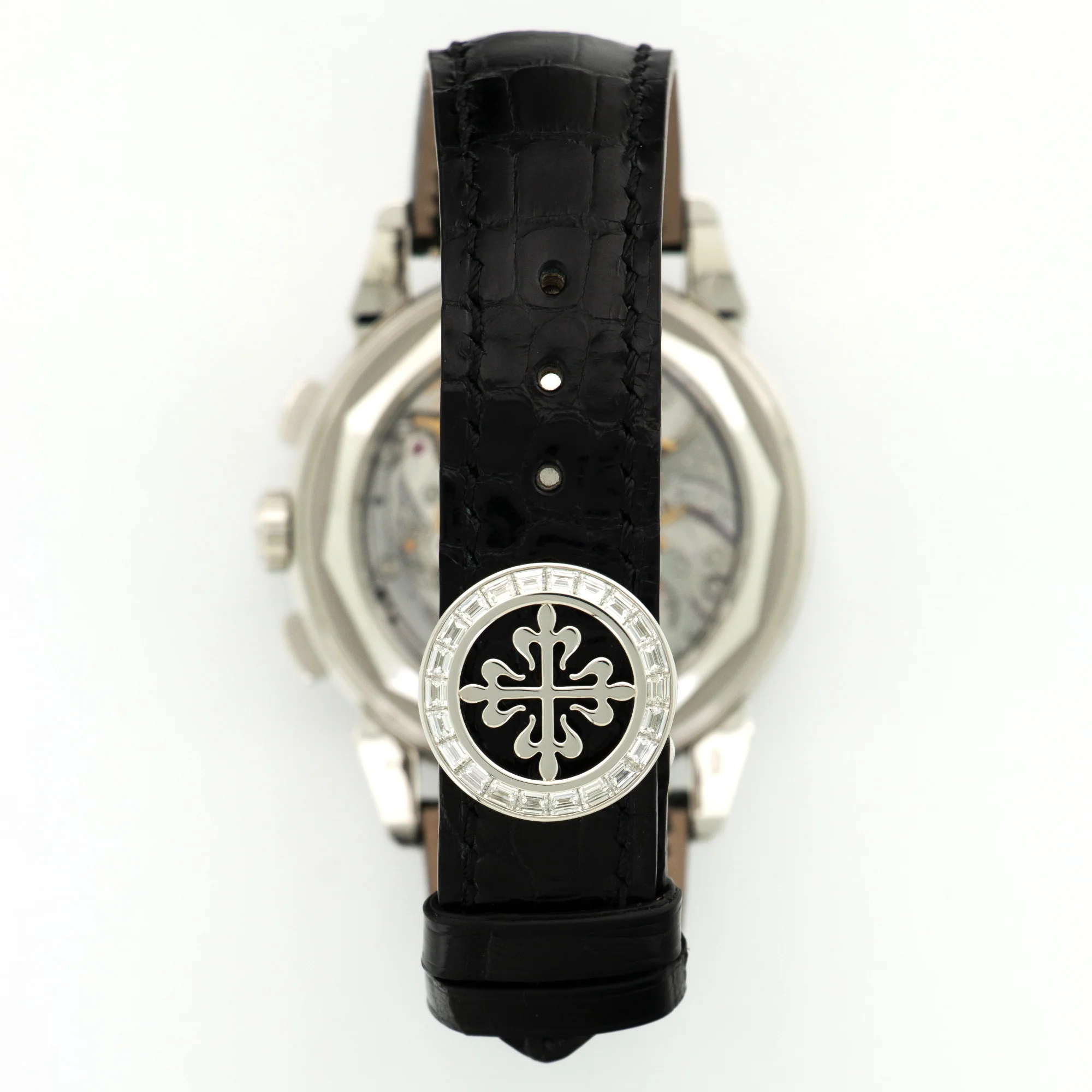 Patek Philippe Platinum Perpetual Baguette Diamond Watch Ref. 5271 - Image 4
