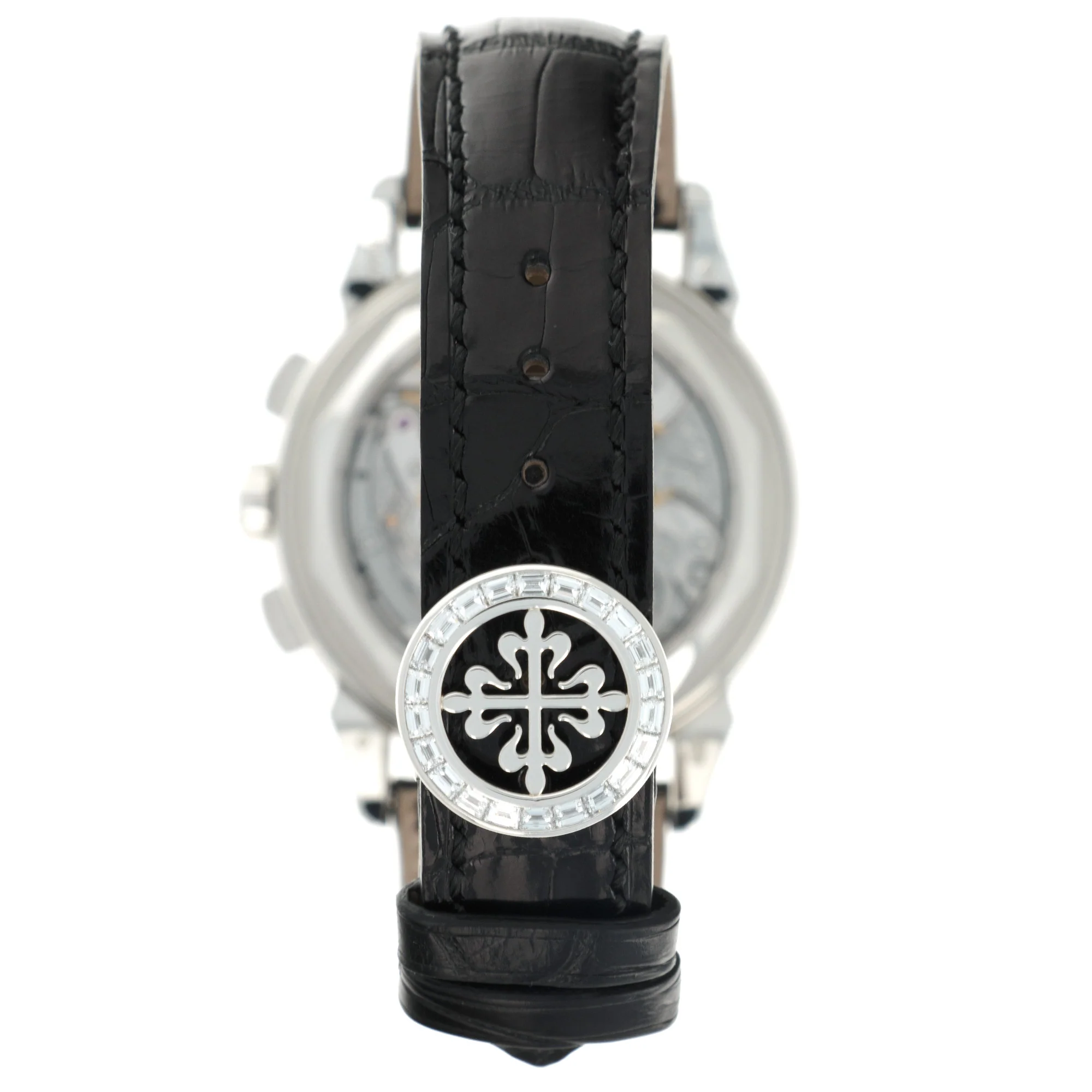 Patek Philippe Platinum Perpetual Calendar Chrono Baguette Diamond Watch Ref. 5271 - Image 5