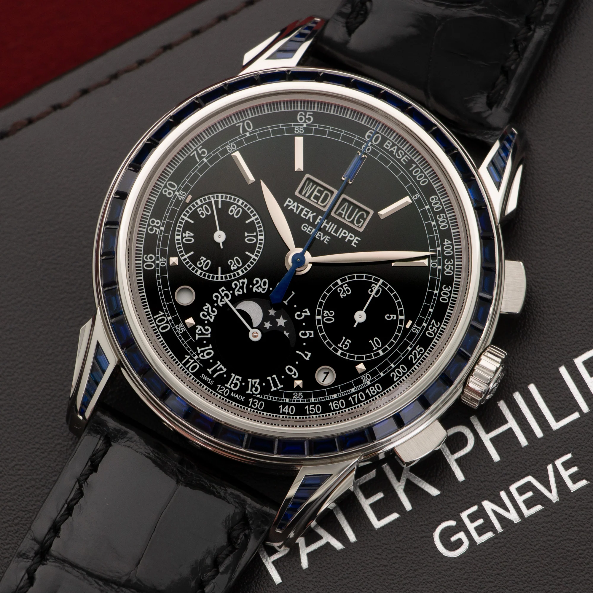 Patek Philippe Platinum Perpetual Calendar Chrono Sapphire Watch Ref. 5271 - Image 2