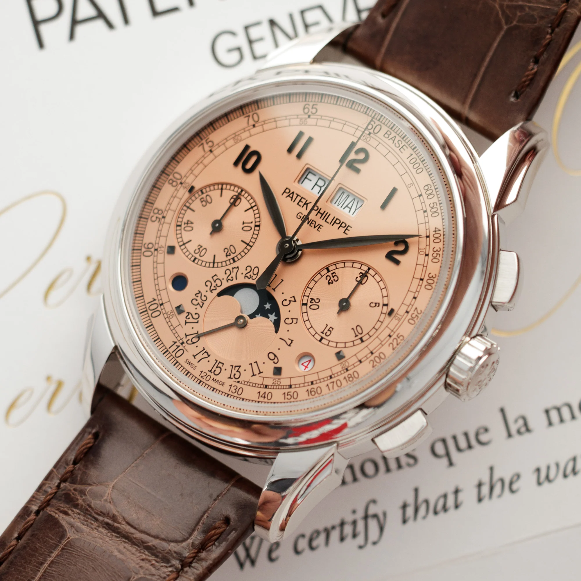 Patek Philippe Platinum Perpetual Calendar Chrono Watch Ref. 5270 - Image 2