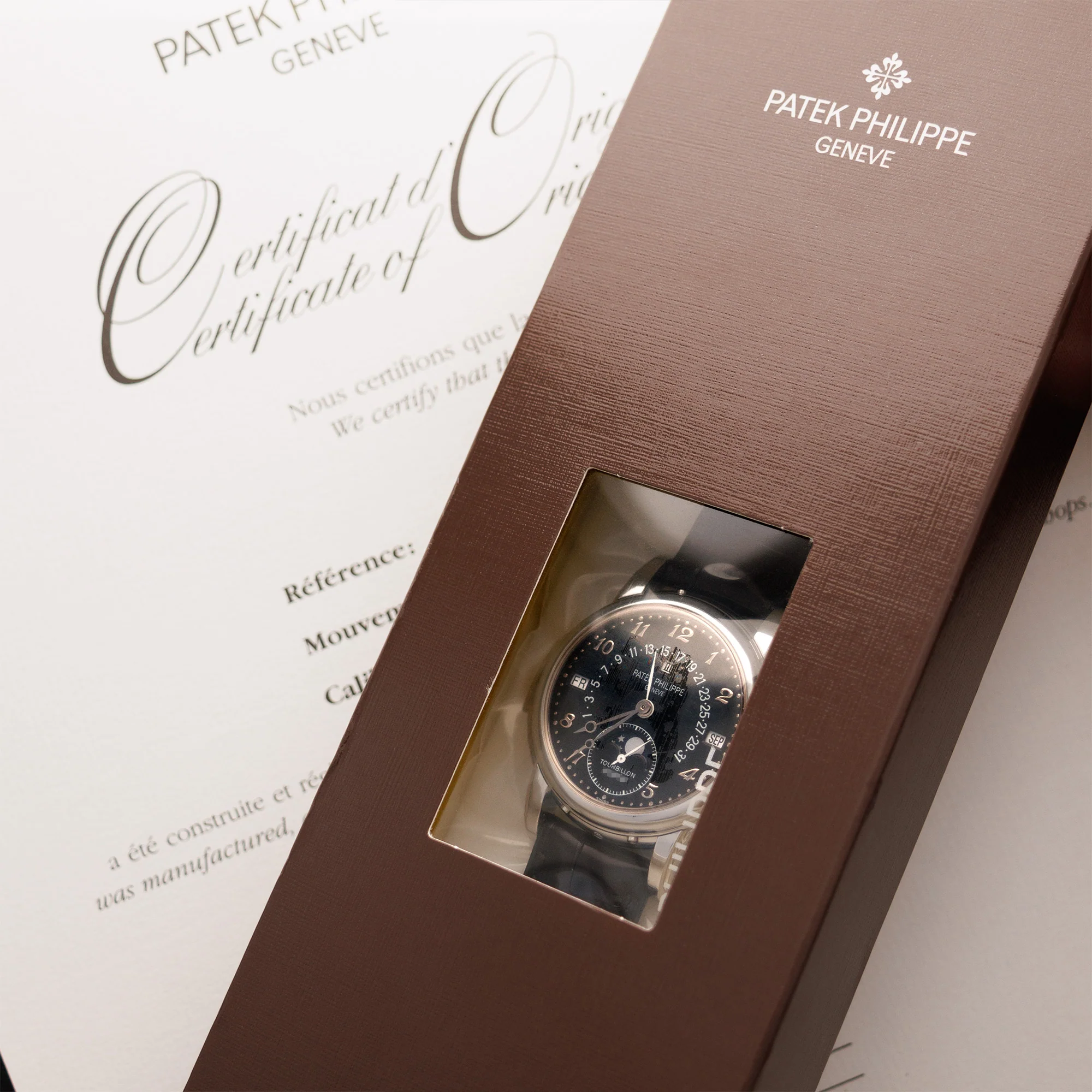 Patek Philippe Platinum Perpetual Calendar Tourbillon Watch Ref. 5016 - Image 2