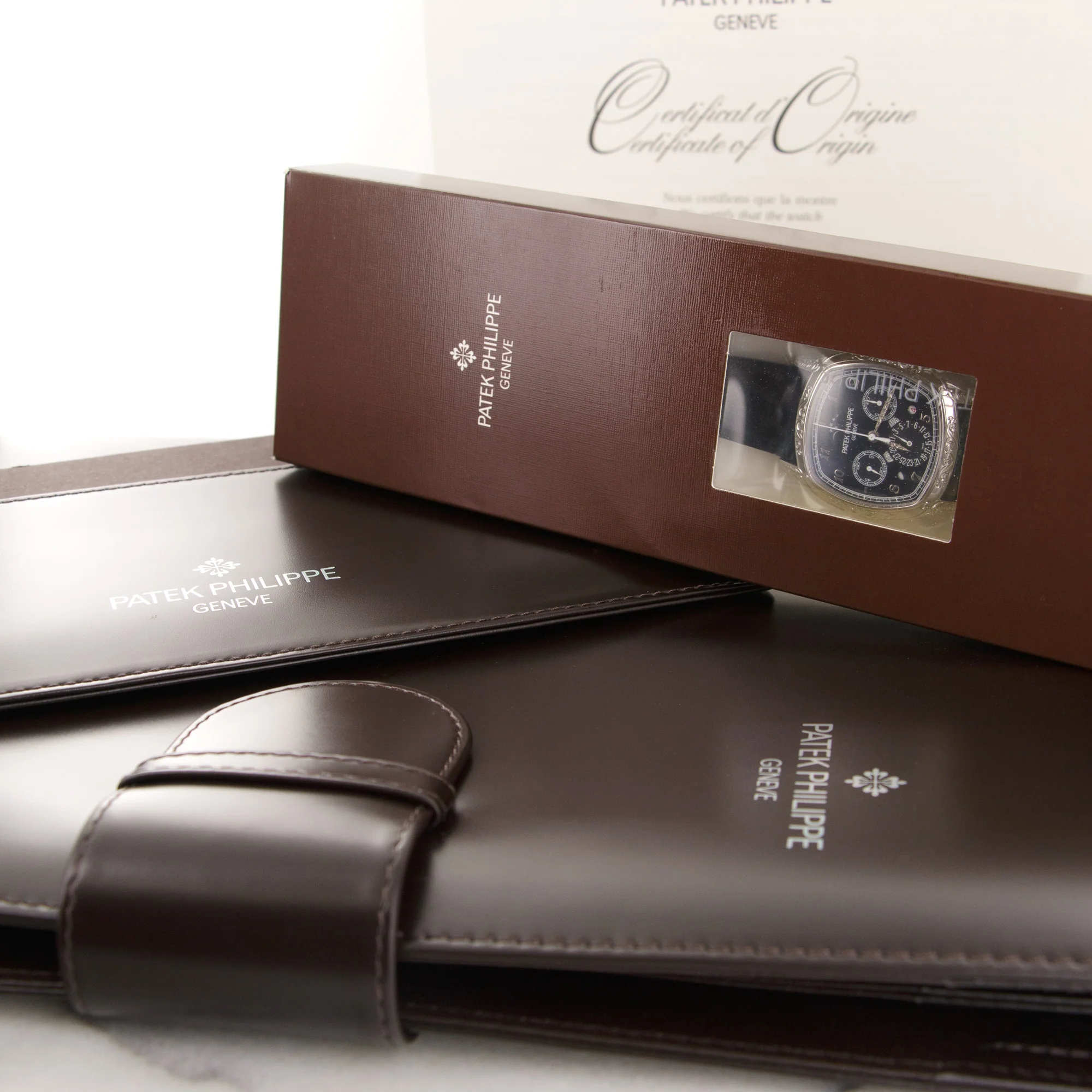 Patek Philippe Platinum Split Seconds Perpetual Hand-Engraved Watch Ref. 5951 - Image 3
