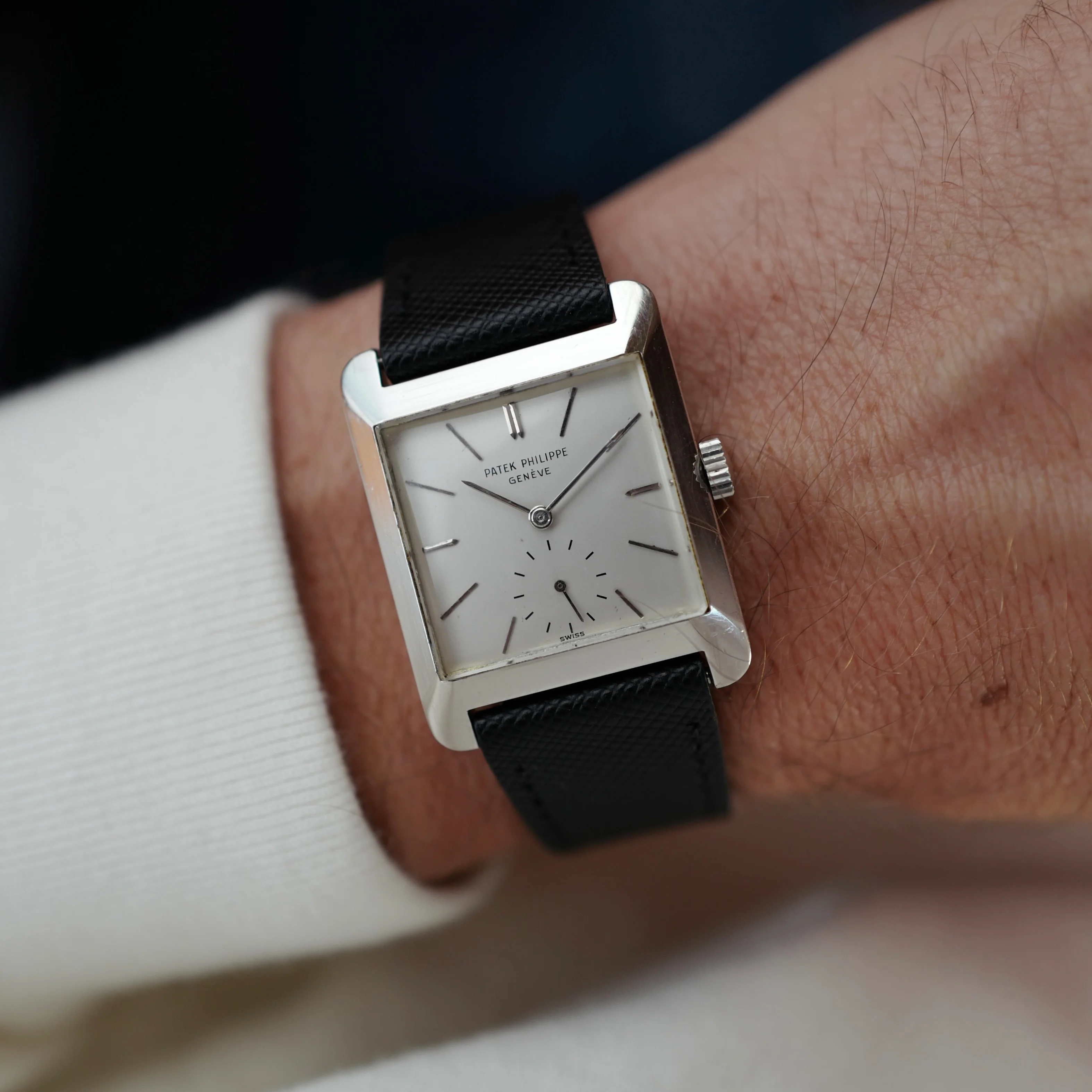 Patek Philippe Platinum Square Watch Ref. 2488 - Image 3