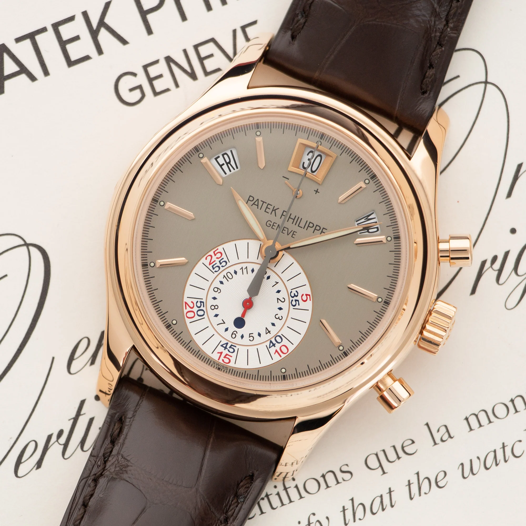 Patek Philippe Rose Gold Annual Calendar Chrono Watch Ref. 5960 - Image 2