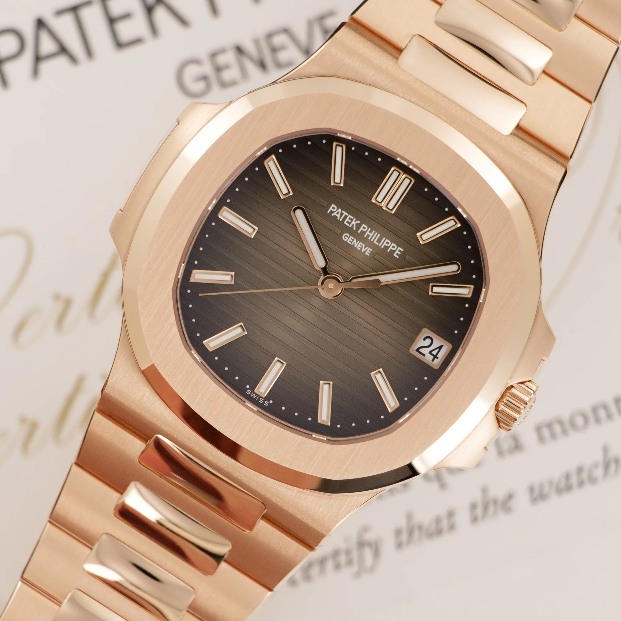 Patek Philippe Rose Gold Nautilus Watch Ref. 5711 - Image 2