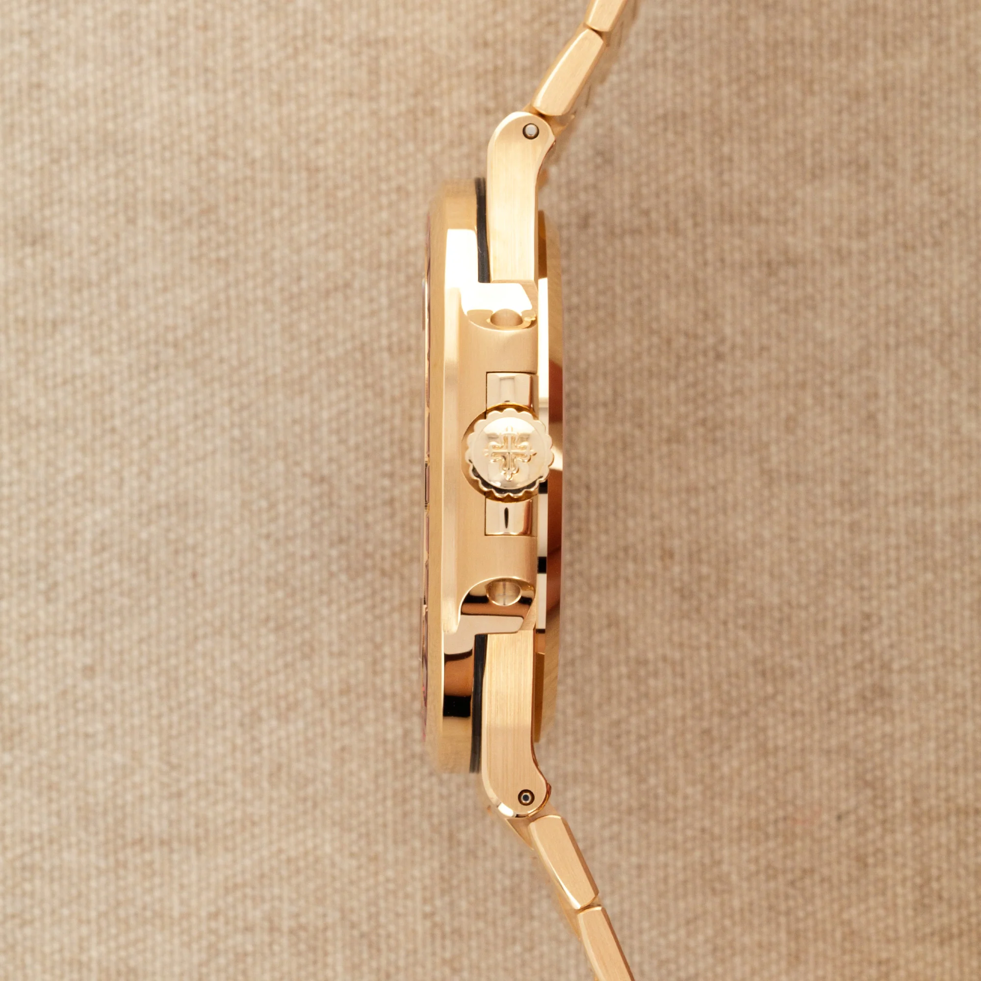 Patek Philippe Rose Gold Nautilus Watch Ref. 5723 with Factory Ruby Dial and Bezel - Image 7