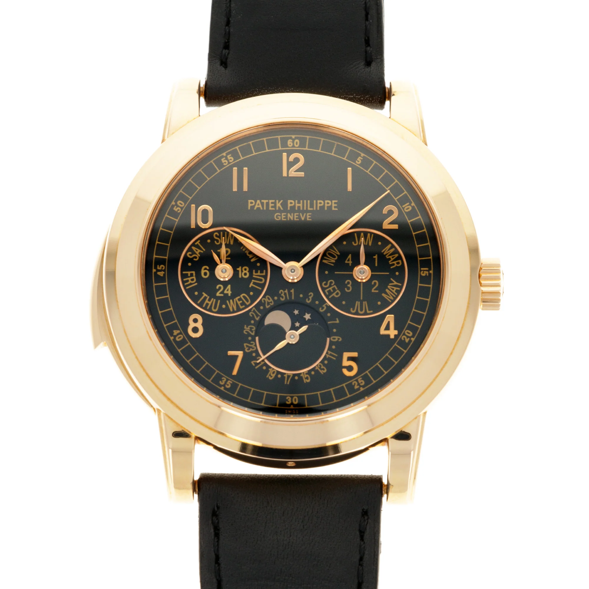 Patek Philippe Rose Gold Perpetual Calendar Minute Repeater Watch Ref. 5074