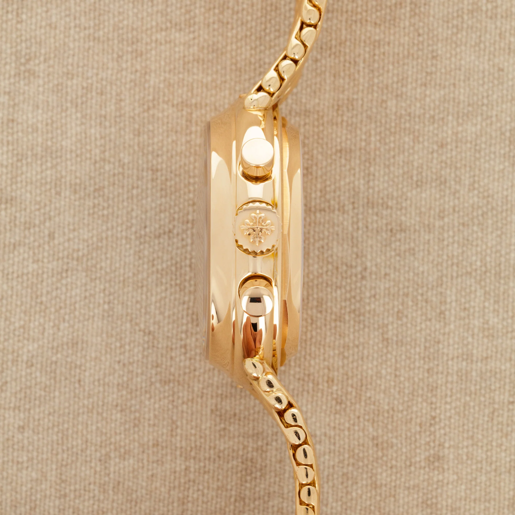 Patek Philippe Rose Gold Perpetual Calendar Watch Ref. 3970 with Rare Brown, Breguet Numeral Dial - Image 9
