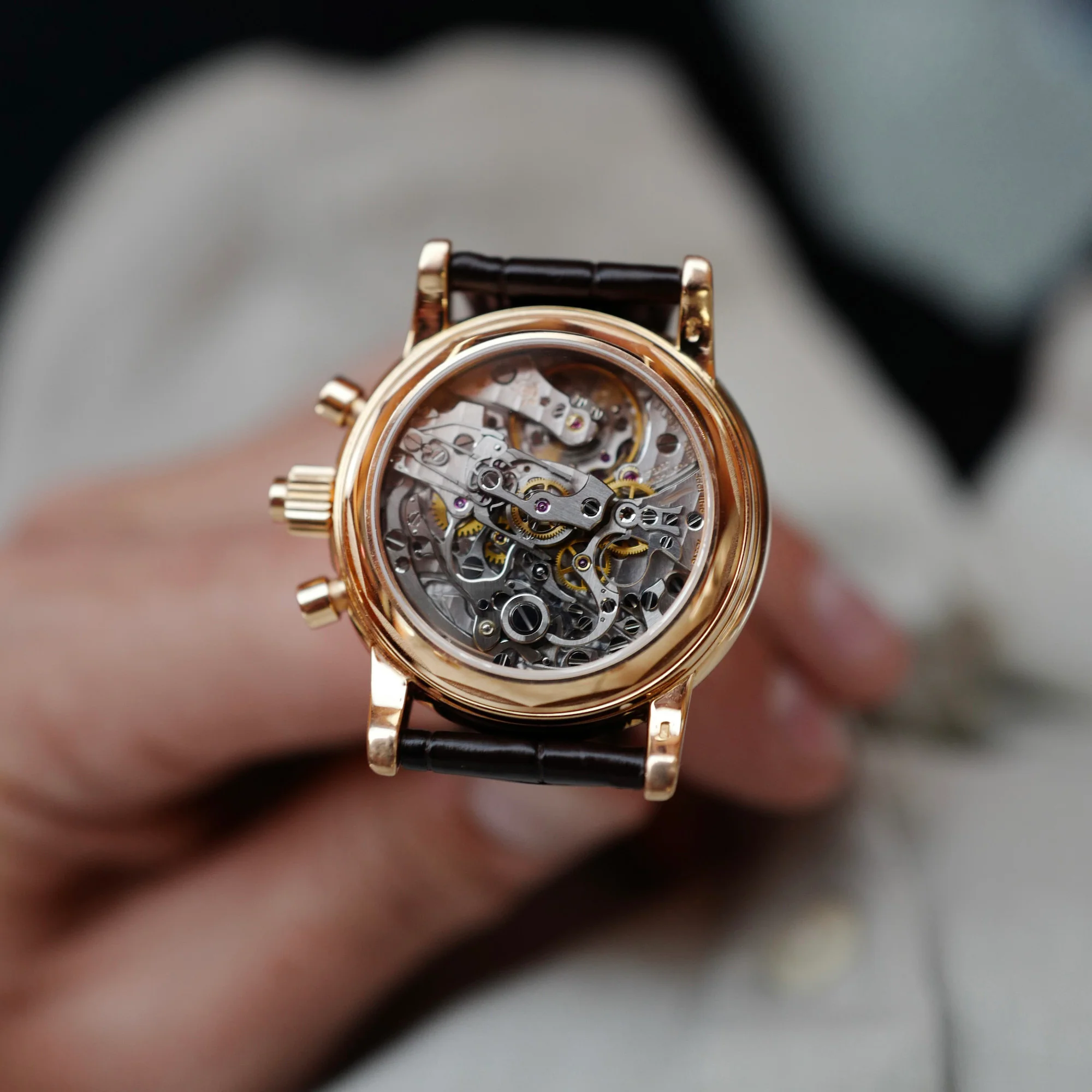 Patek Philippe Rose Gold Split Seconds Perpetual Calendar Watch Ref. 5004 - Image 7