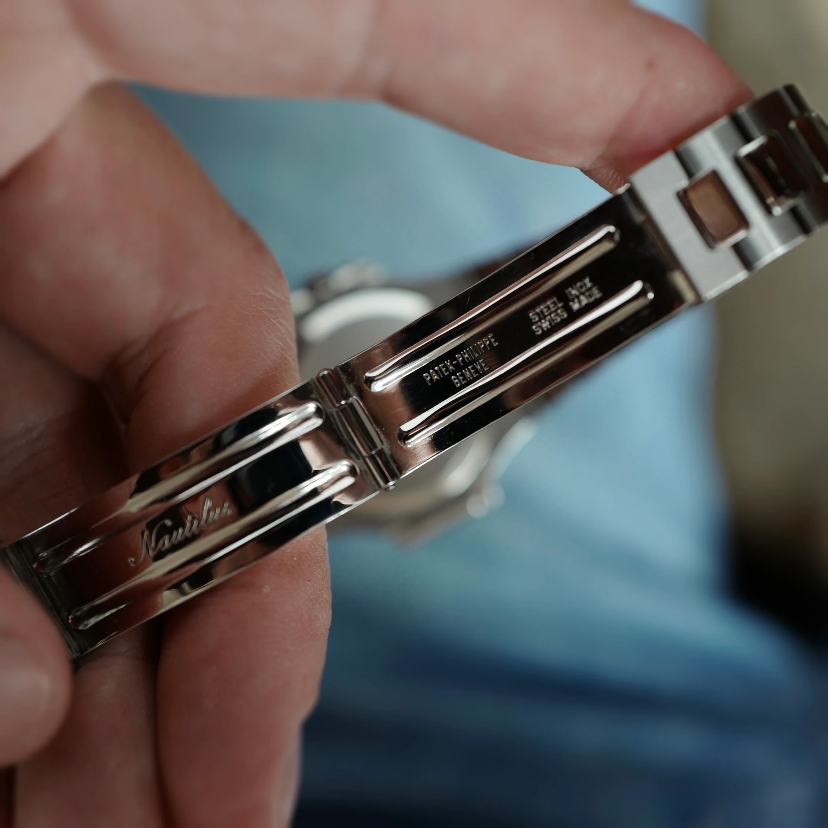 Patek Philippe Steel Nautilus Baby Blue Watch Ref. 3800 - Image 9