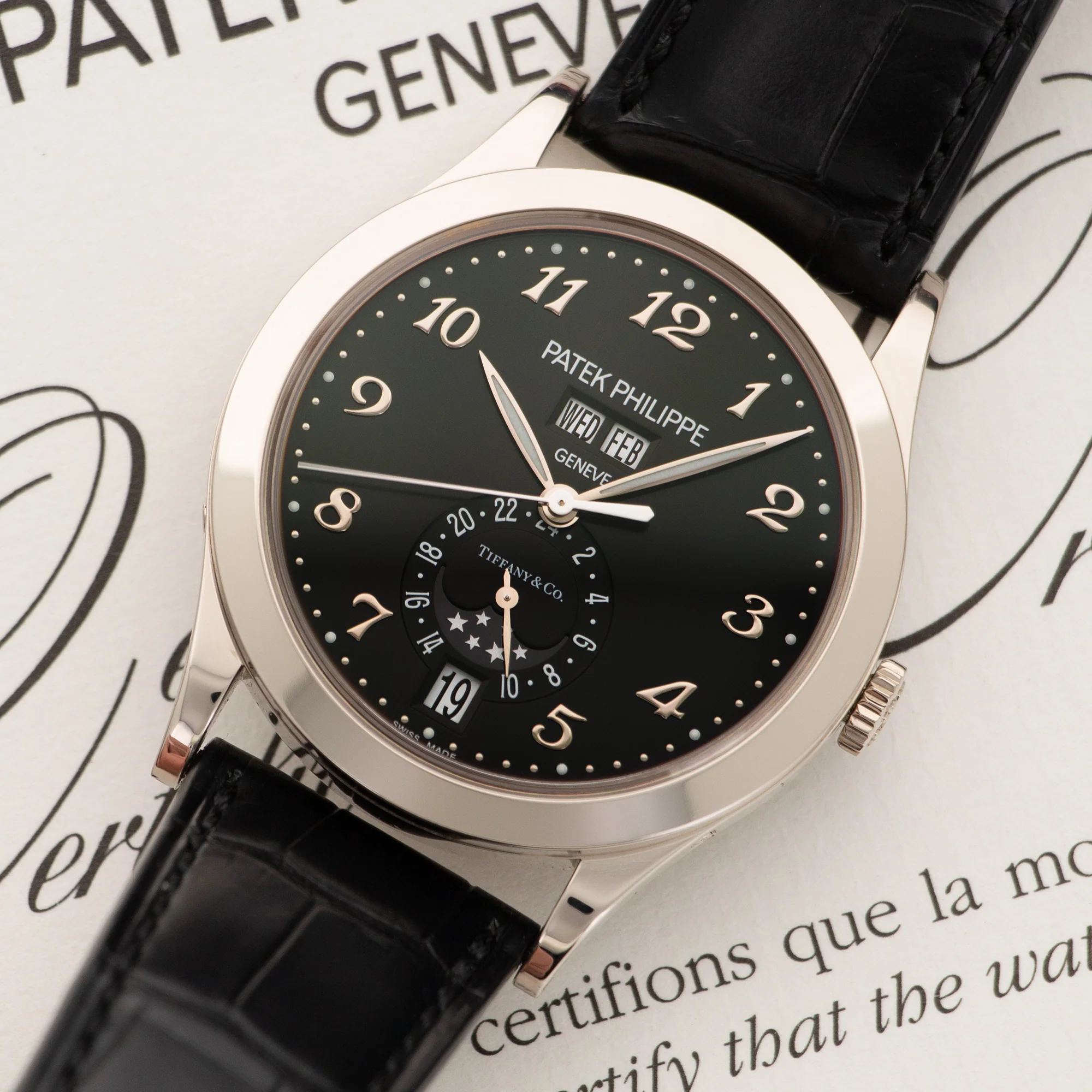 Patek Philippe White Gold Annual Calendar Tiffany & Co. Watch Ref. 5396 - Image 2