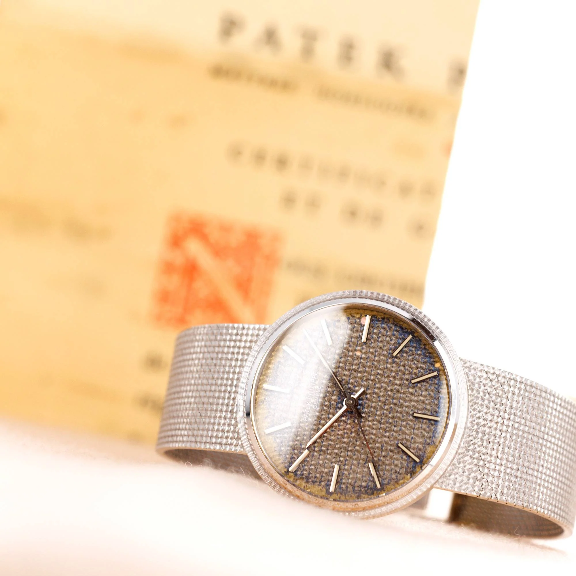 Patek Philippe White Gold Backwind Calatrava Ref. 3563 with Original Warranty - Image 5