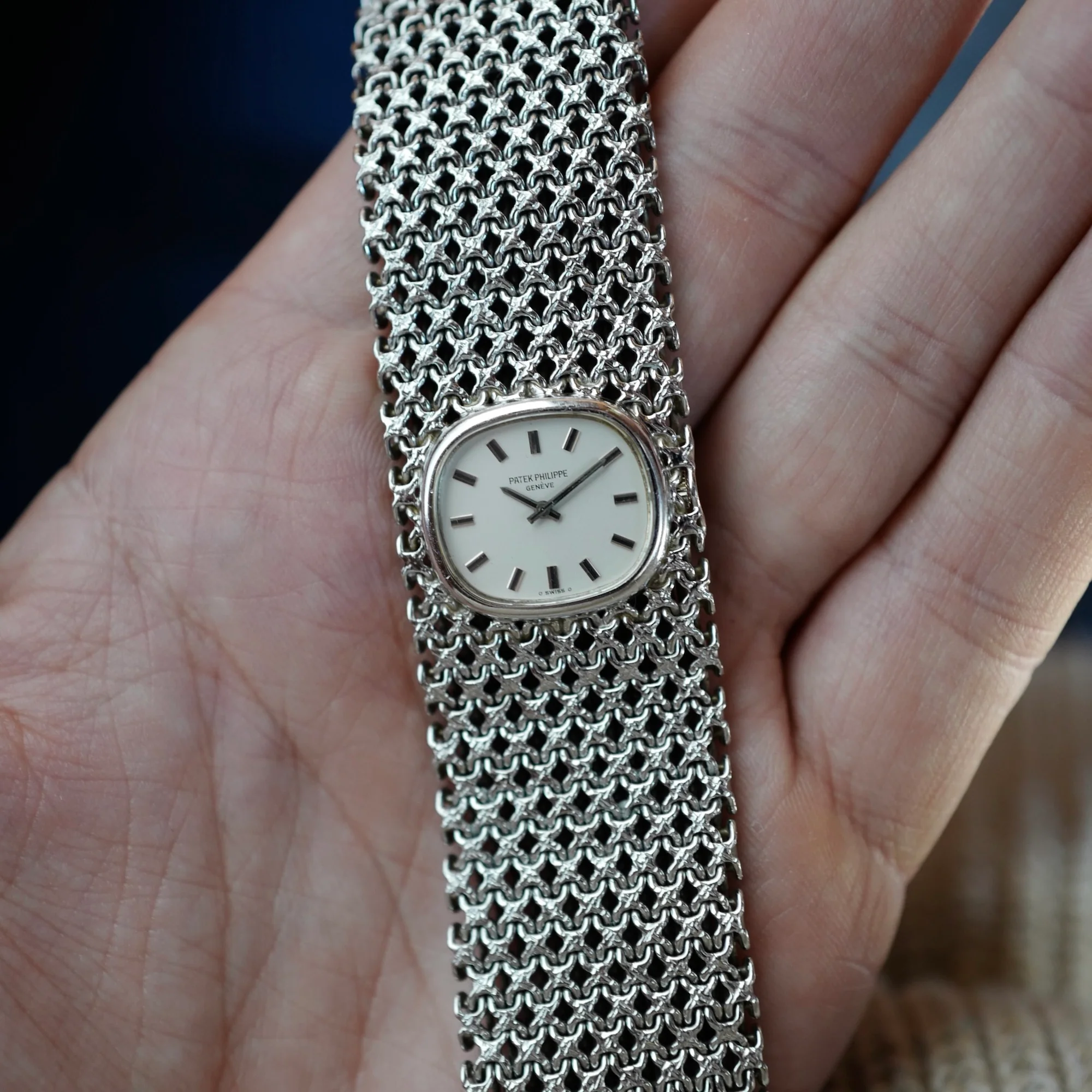 Patek Philippe White Gold Bracelet Watch Ref. 4151 - Image 3