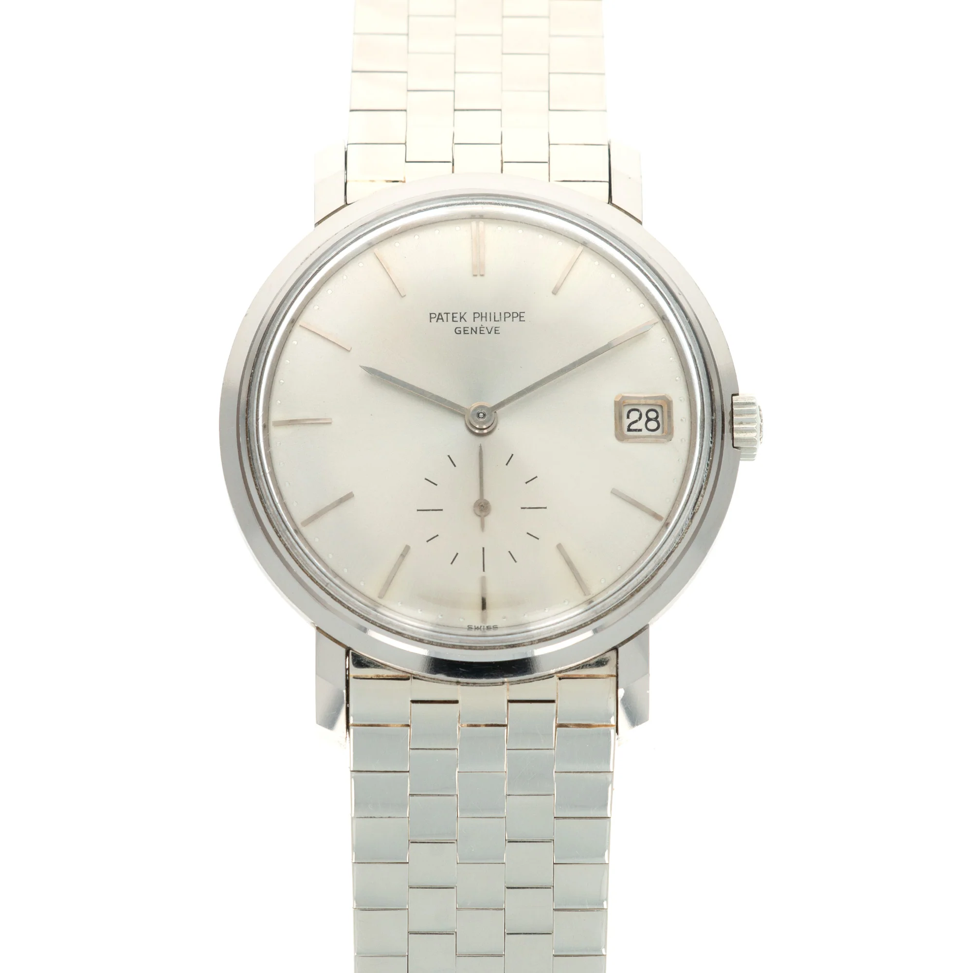 Patek Philippe White Gold Calatrava Ref. 3445 on White Gold Bracelet
