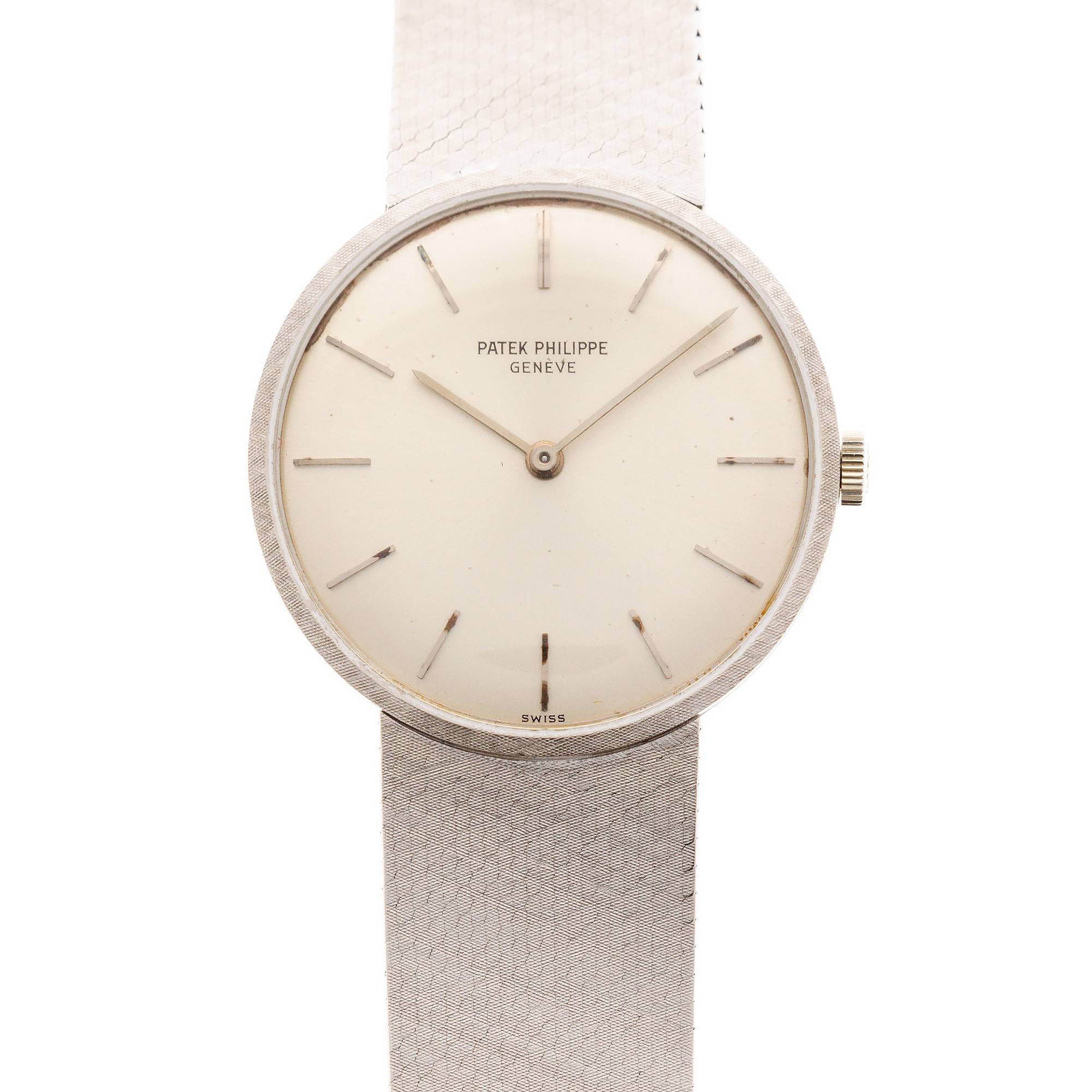 Patek Philippe White Gold Calatrava Ref. 3468 with Original Warranty