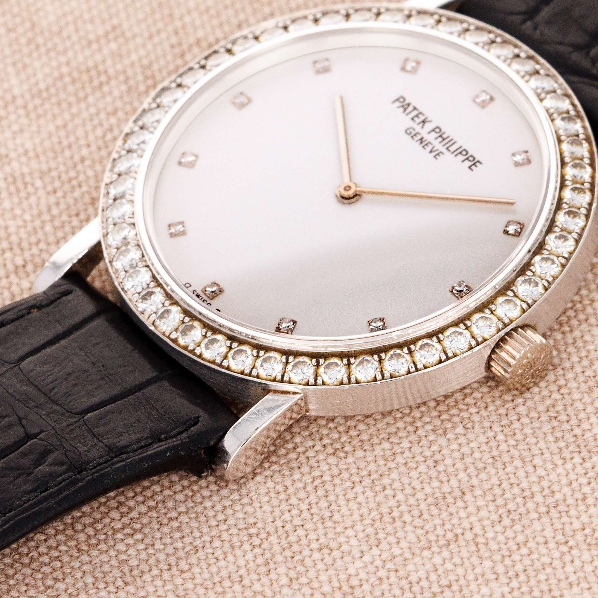 Patek Philippe White Gold Calatrava Ref. 5006 with Factory Dialmonds - Image 3