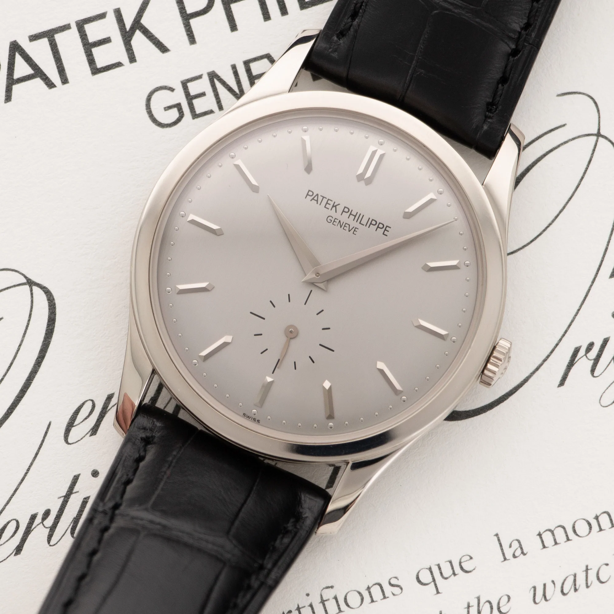 Patek Philippe White Gold Calatrava Watch Ref. 5196 - Image 2