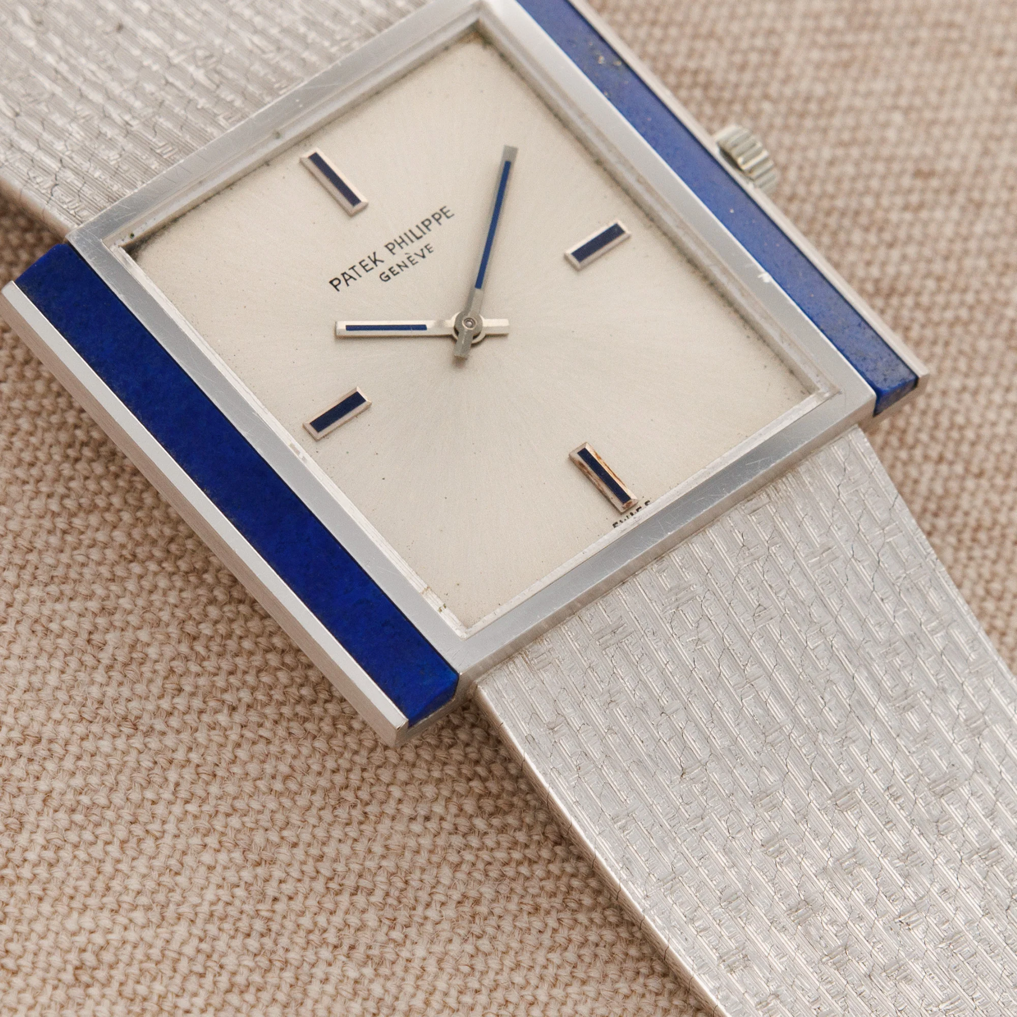 Patek Philippe White Gold Lapis Watch Ref. 3578 - Image 4