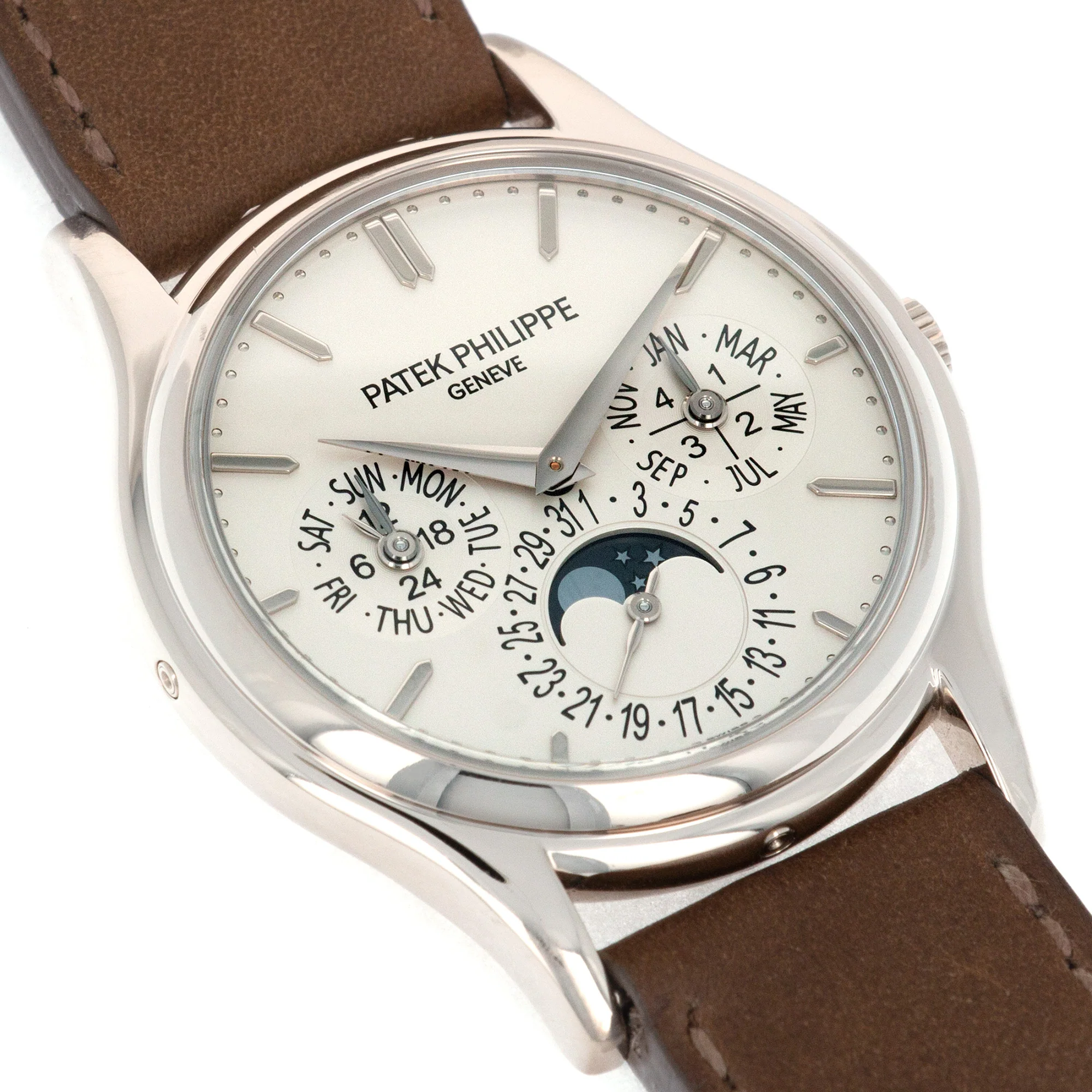 Patek Philippe White Gold Perpetual Calendar Automatic Watch Ref. 5140 - Image 3