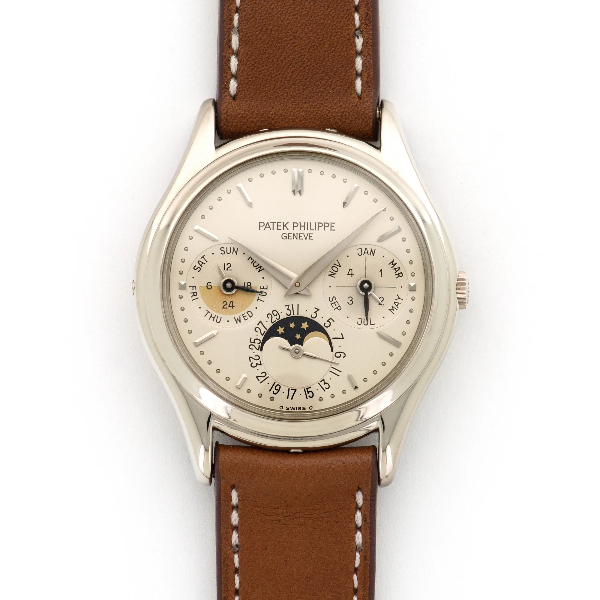 Patek Philippe White Gold Perpetual Calendar Watch Ref. 3940