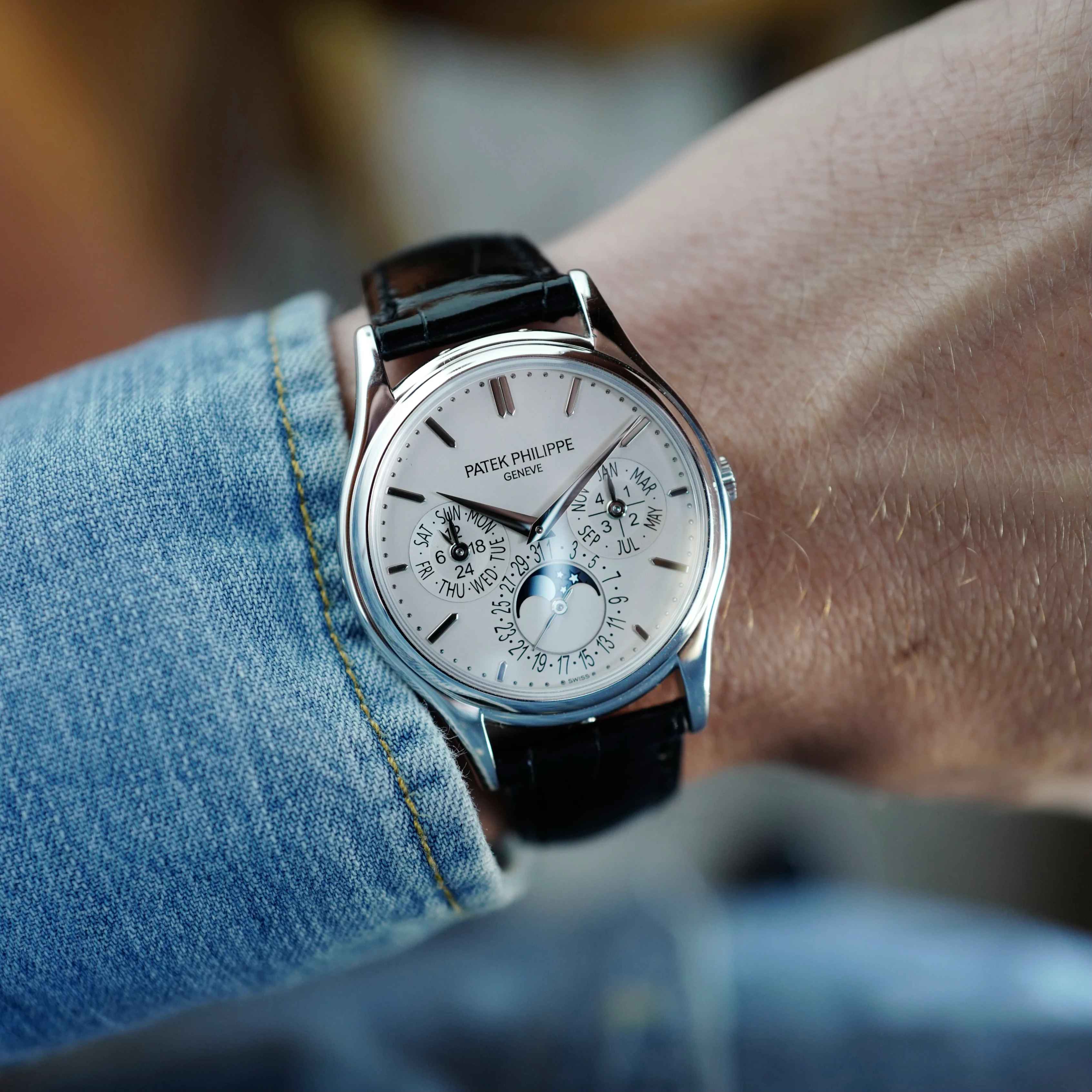 Patek Philippe White Gold Perpetual Calendar Watch Ref. 5140 - Image 6