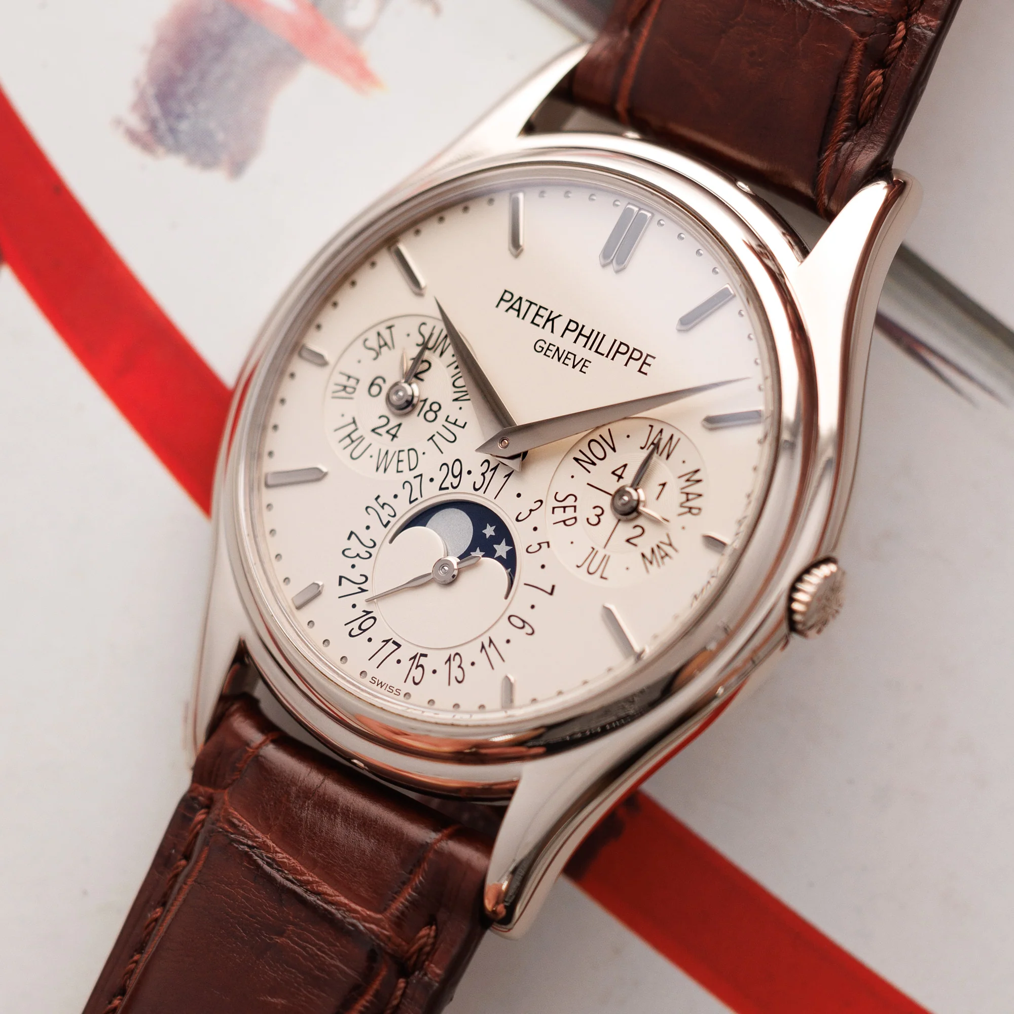 Patek Philippe White Gold Perpetual Calendar Watch Ref. 5140 - Image 2