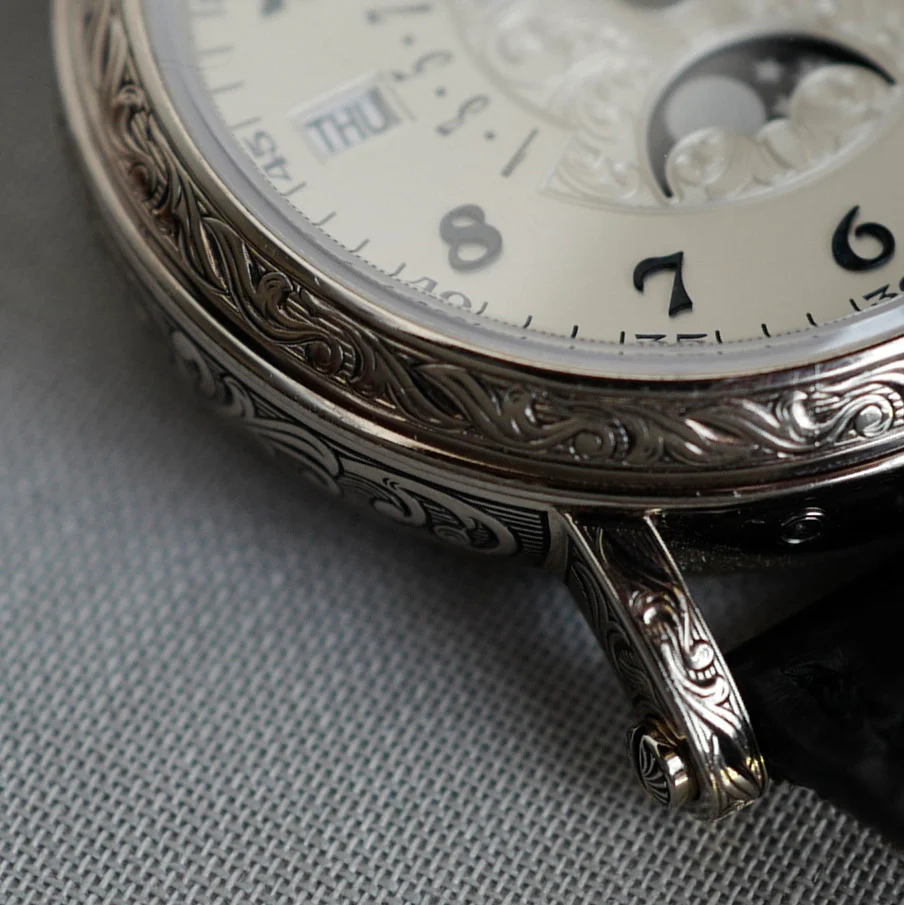 Patek Philippe White Gold Perpetual Engraved Ref. 5160 - Image 5