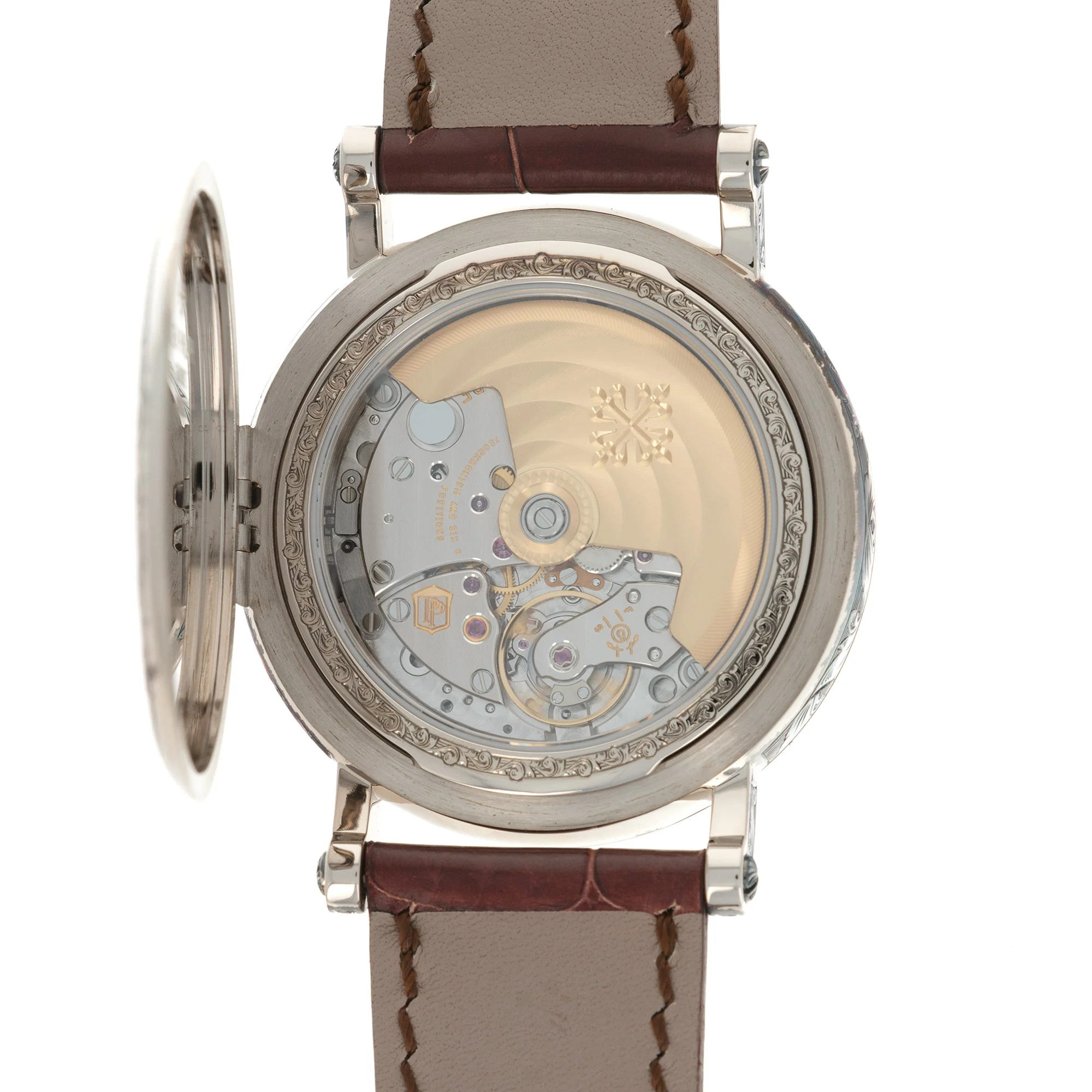 Patek Philippe White Gold Perpetual Hand-Engraved Watch Ref. 5160 - Image 5