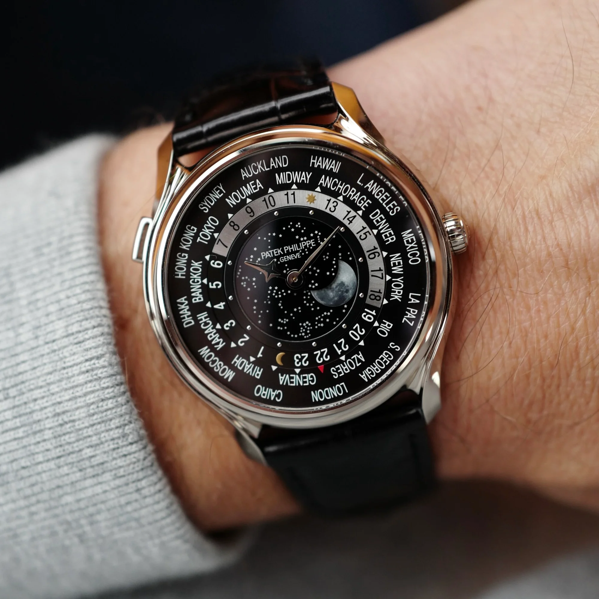 Patek Philippe White Gold World Time 175th Anniversary Ref. 5575 - Image 4