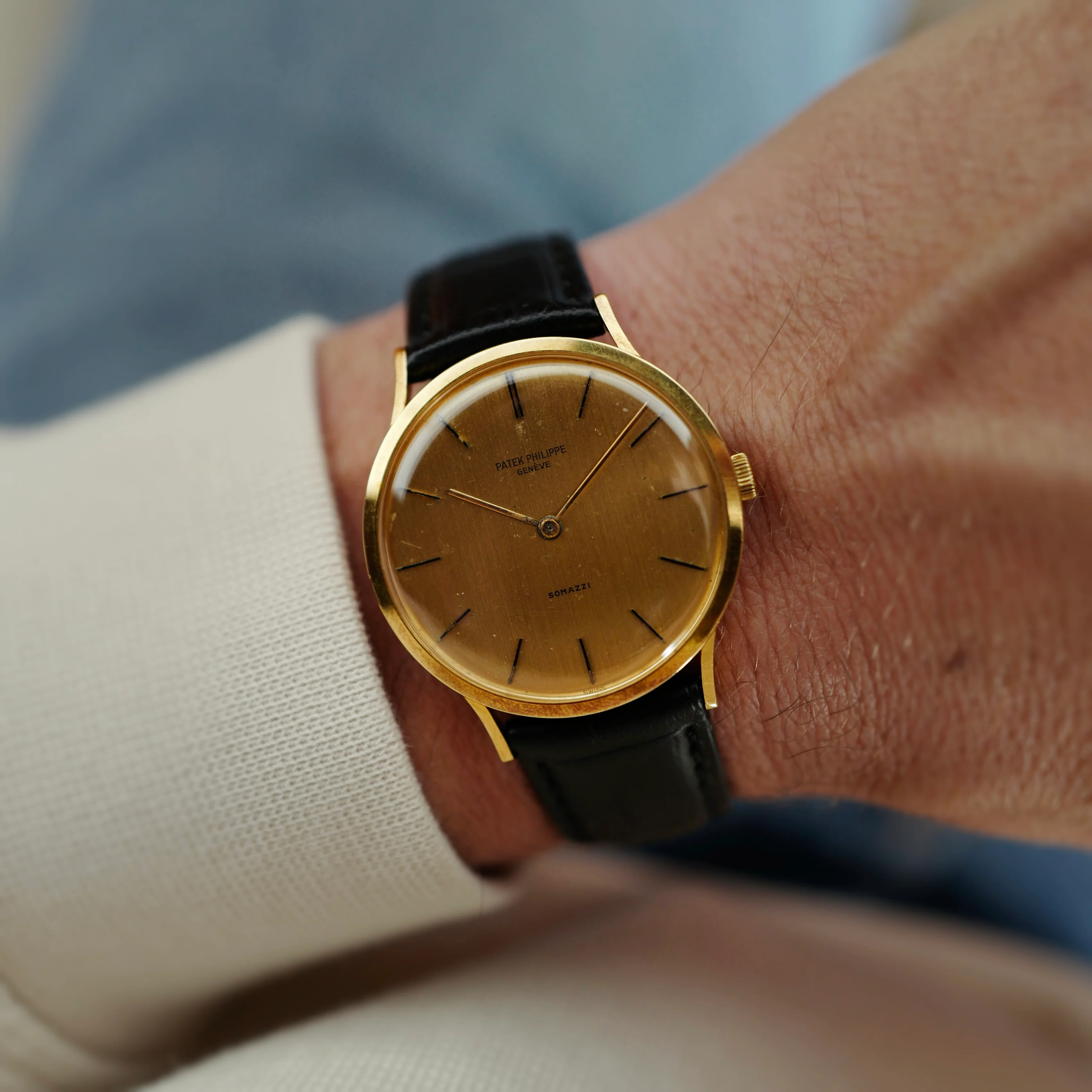 Patek Philippe Yellow Gold Calatrava Watch Ref. 3484 Retailed by Somazzi (New Arrival) - Image 2