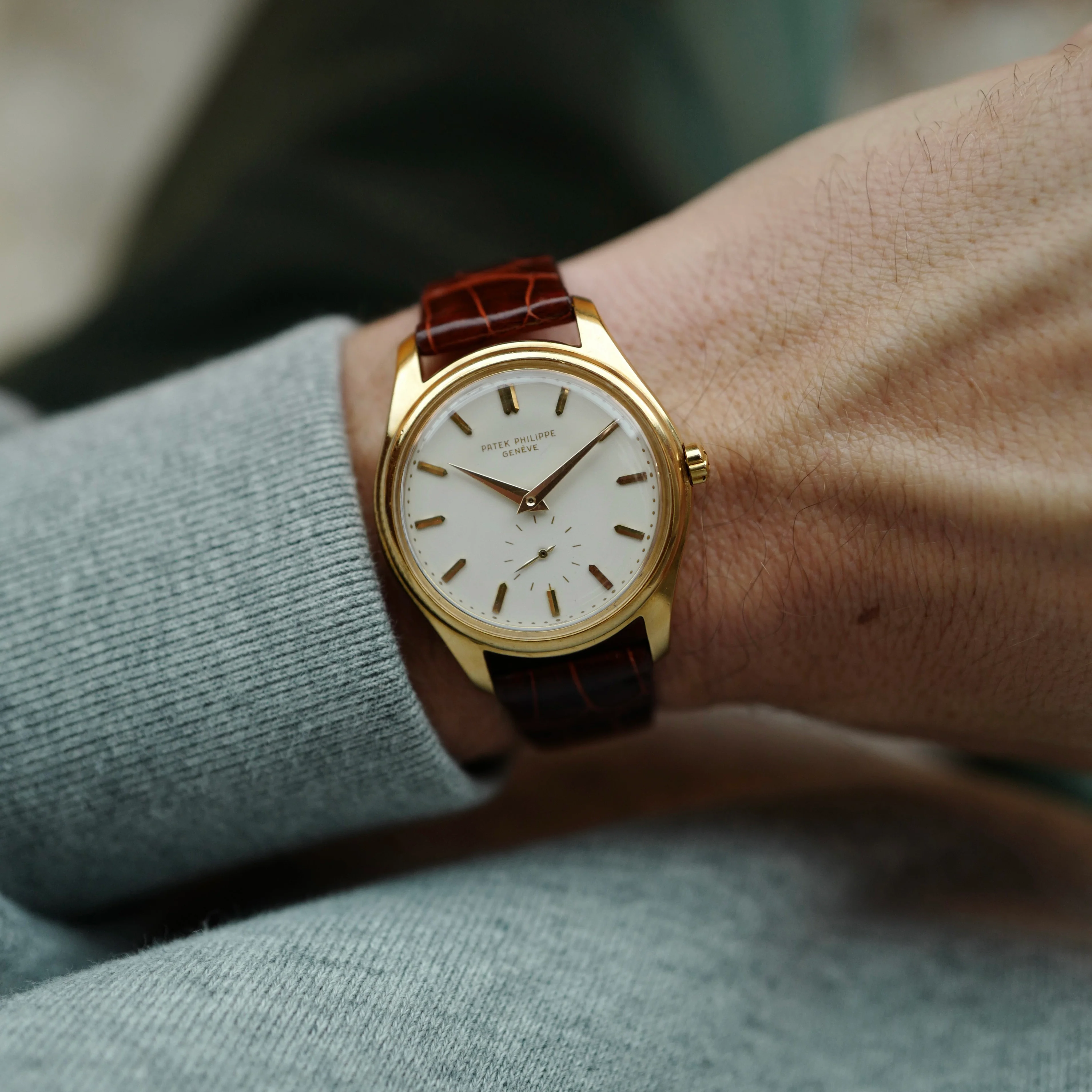 Patek Philippe Yellow Gold Enamel Dial Calatrava Watch Ref. 2526 - Image 12