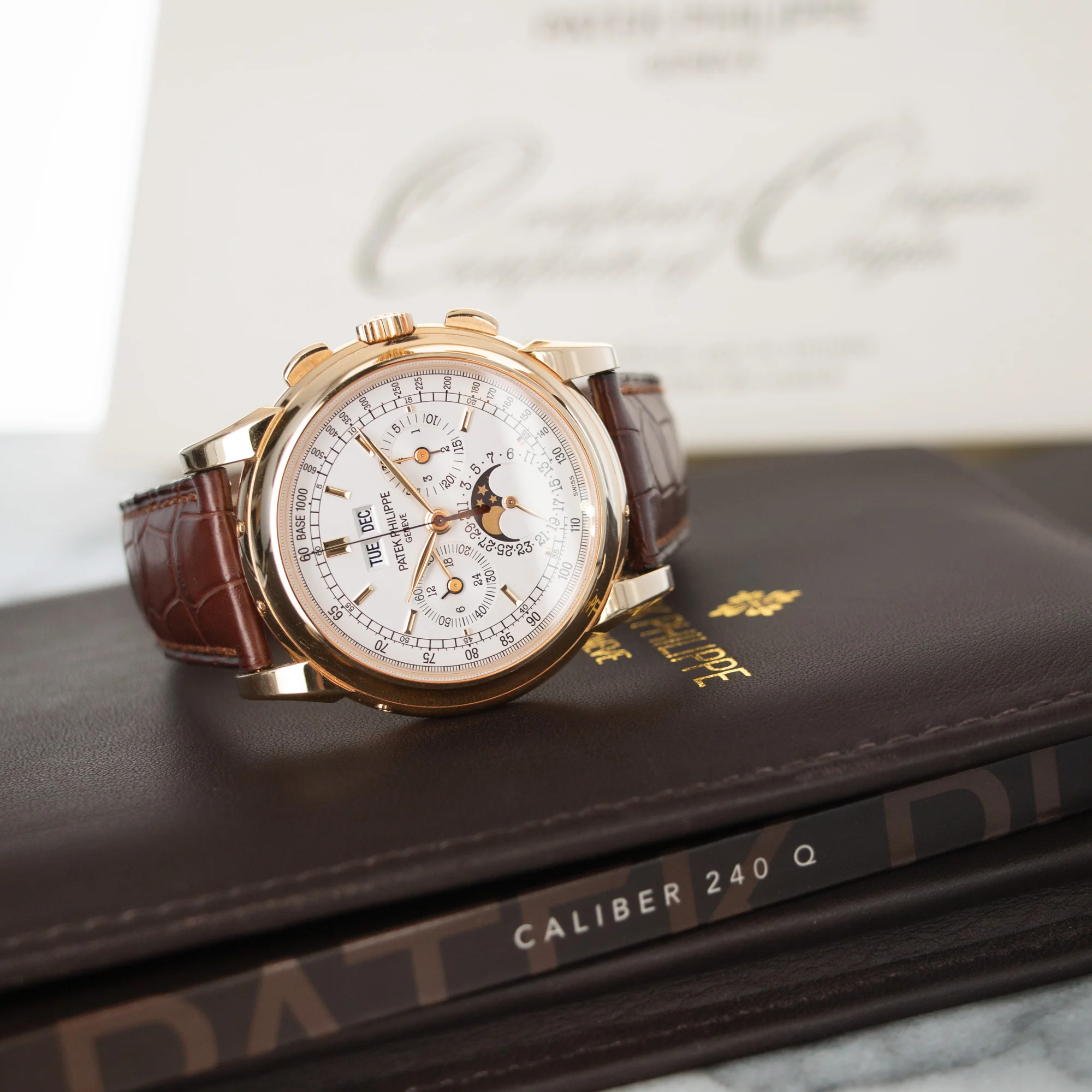 Patek Philippe Yellow Gold Perpetual Calendar Chronograph Watch Ref. 5970 - Image 9