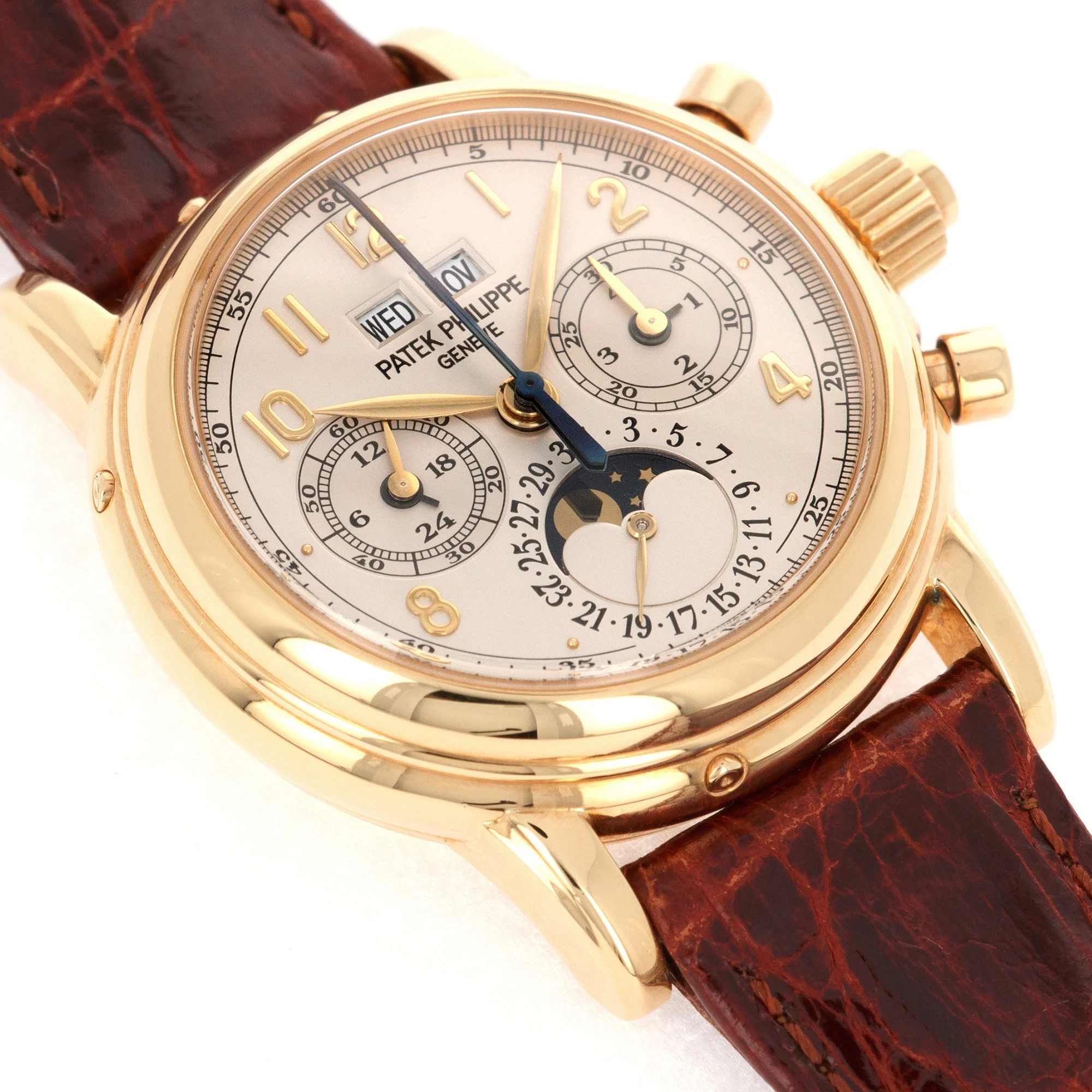 Patek Philippe Yellow Gold Perpetual Calendar Split Seconds Chrono Watch Ref. 5004 - Image 3