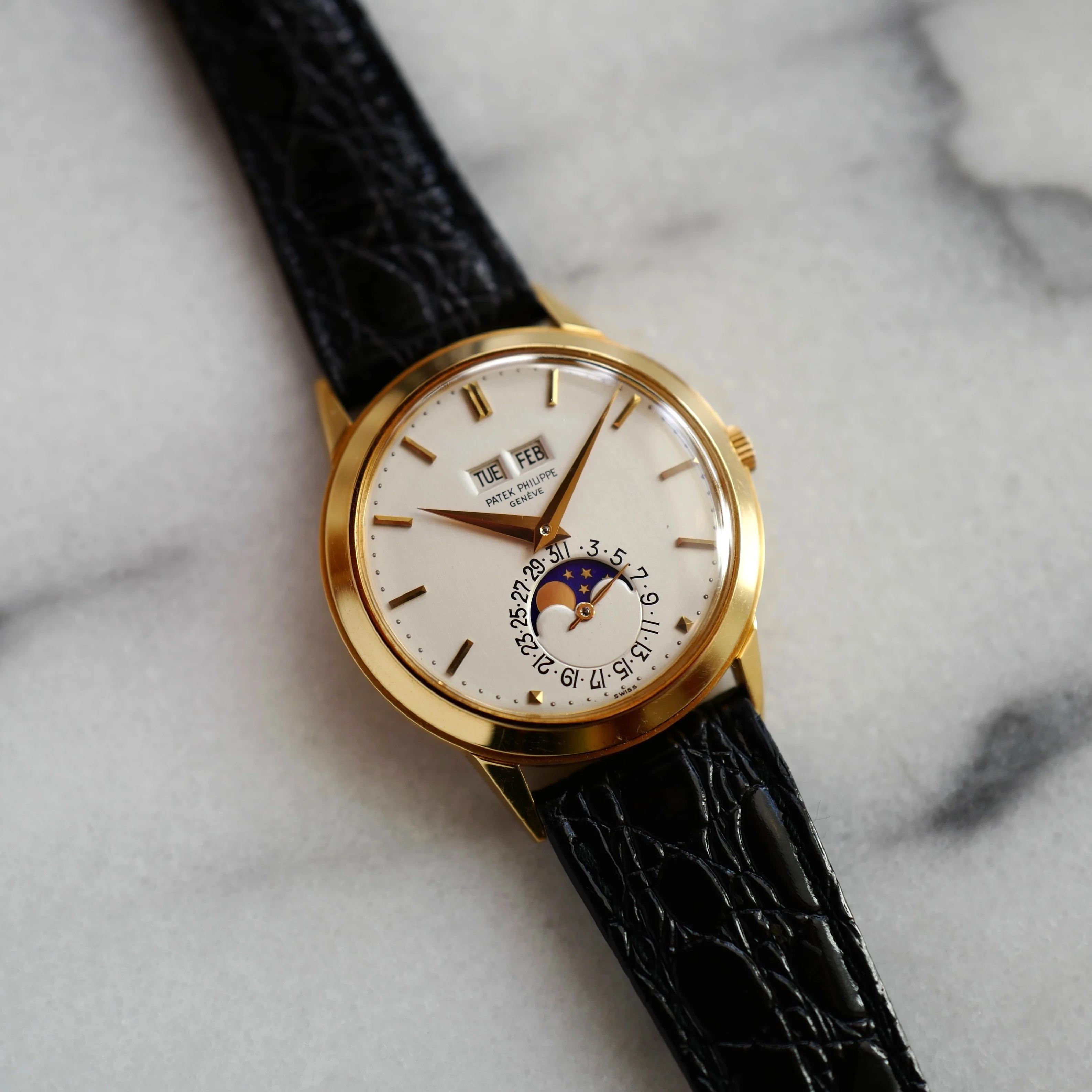 Patek Philippe Yellow Gold Perpetual Calendar Watch Ref. 3448 - Image 9