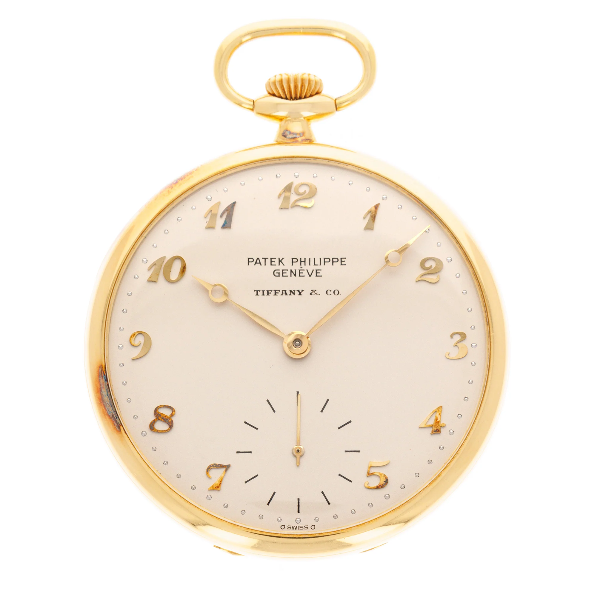 Patek Philippe Yellow Gold Pocket Watch Ref. 652 with Breguet Numerals Retailed by Tiffany & Co.
