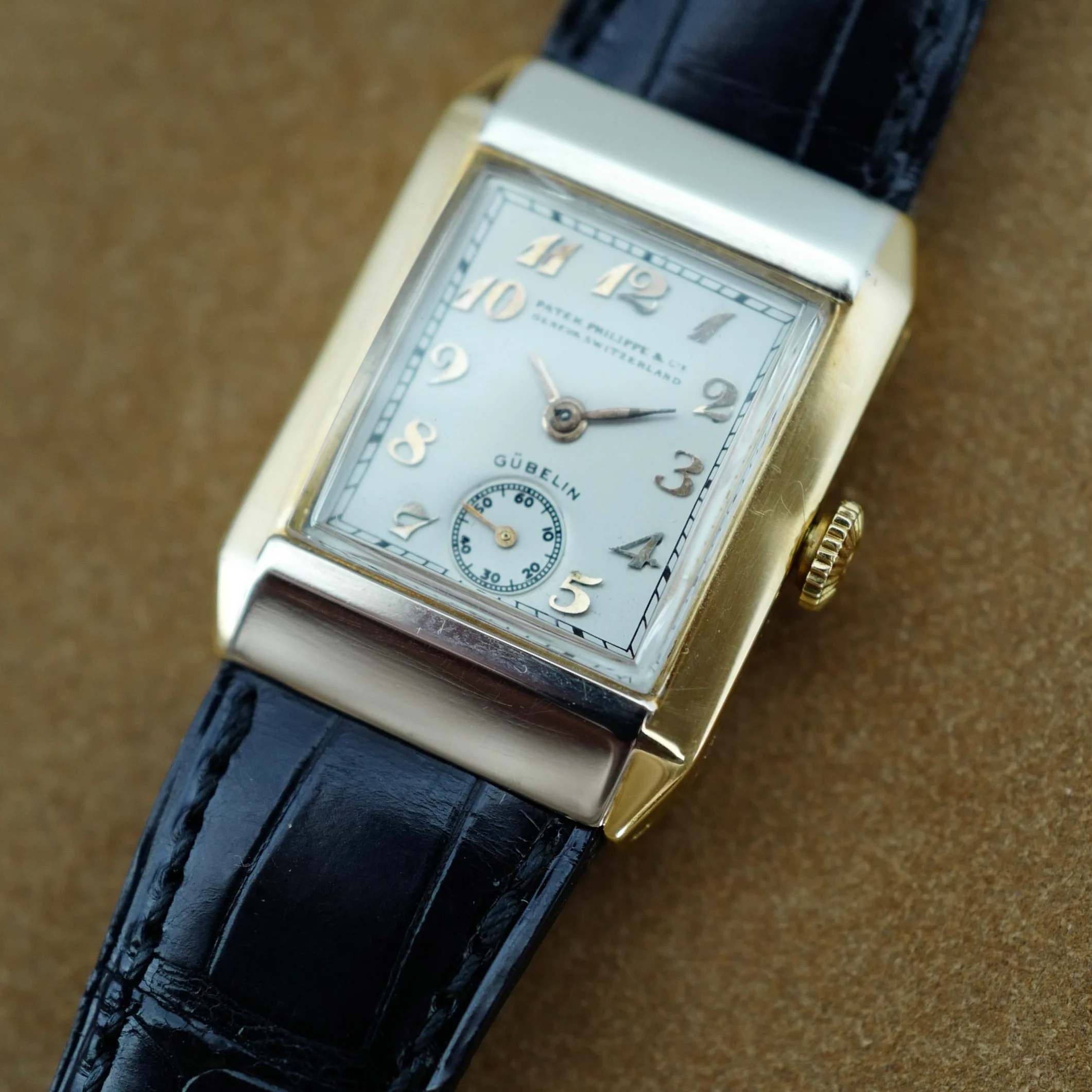 Patek Philippe Yellow & White Gold Gubelin Art Deco Watch - Image 4