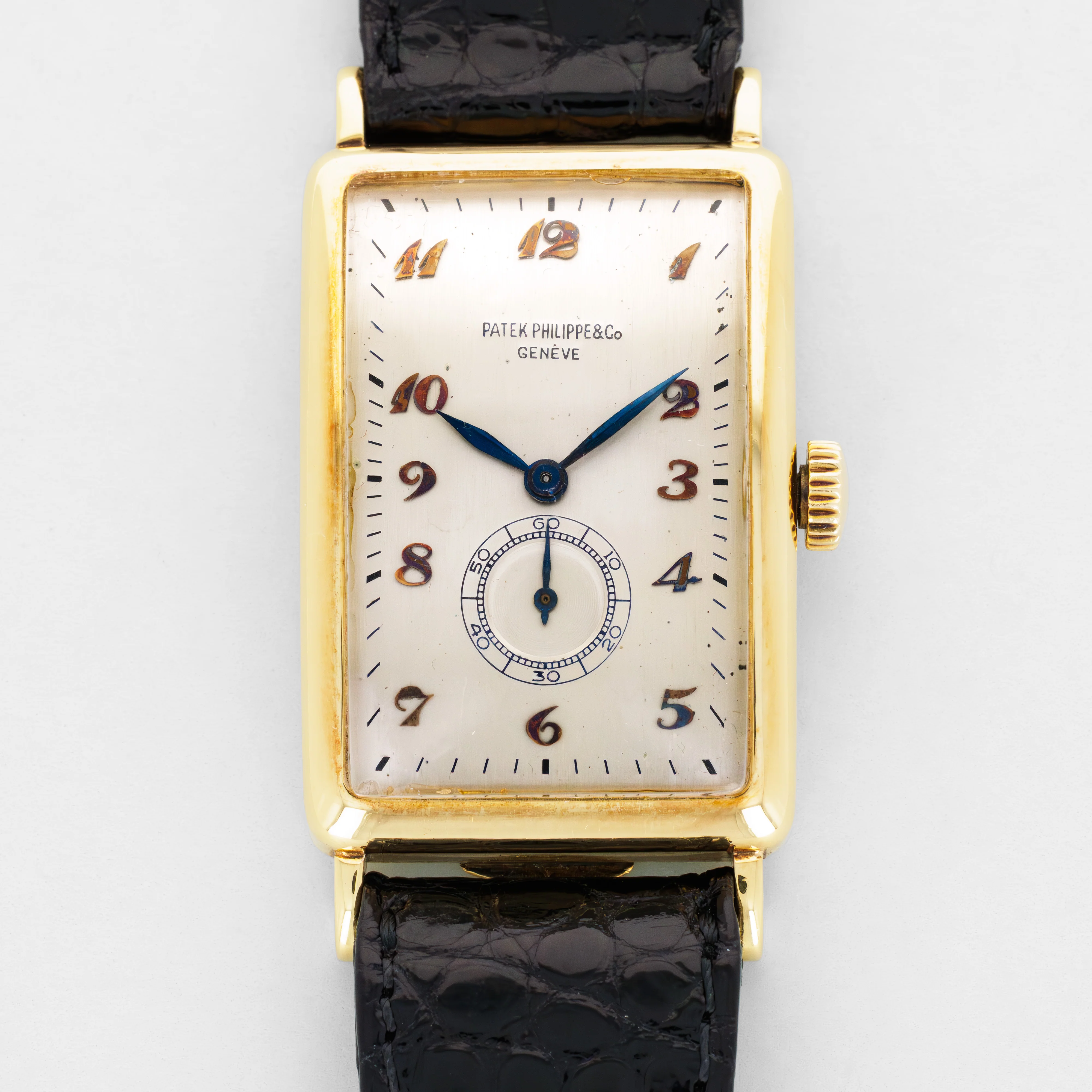 Patek Philipppe Yellow Gold Rectangular Breguet Numerals Watch Ref. 431