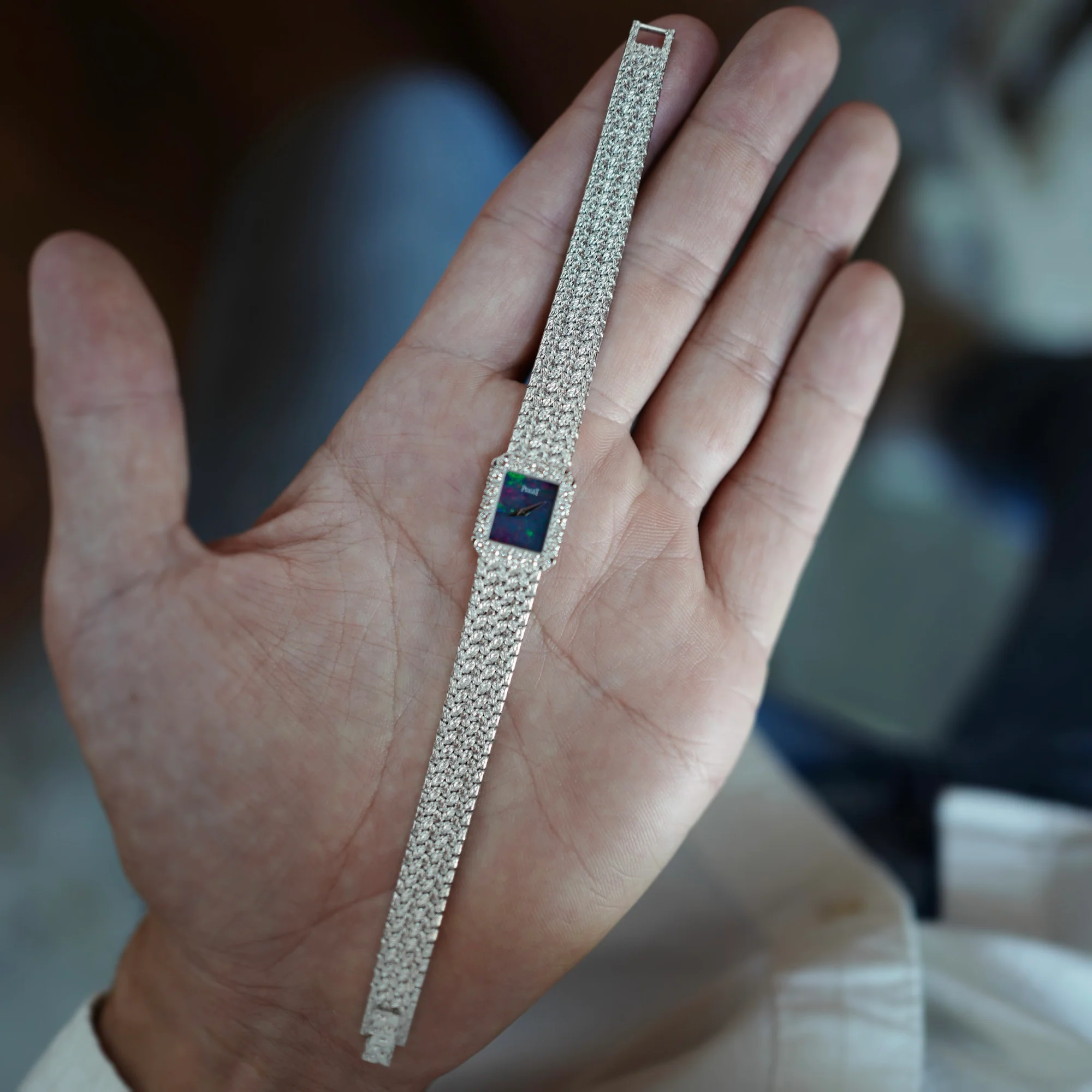 Piaget White Gold Bracelet Watch Ref. 45244 with Opal Dial - Image 6