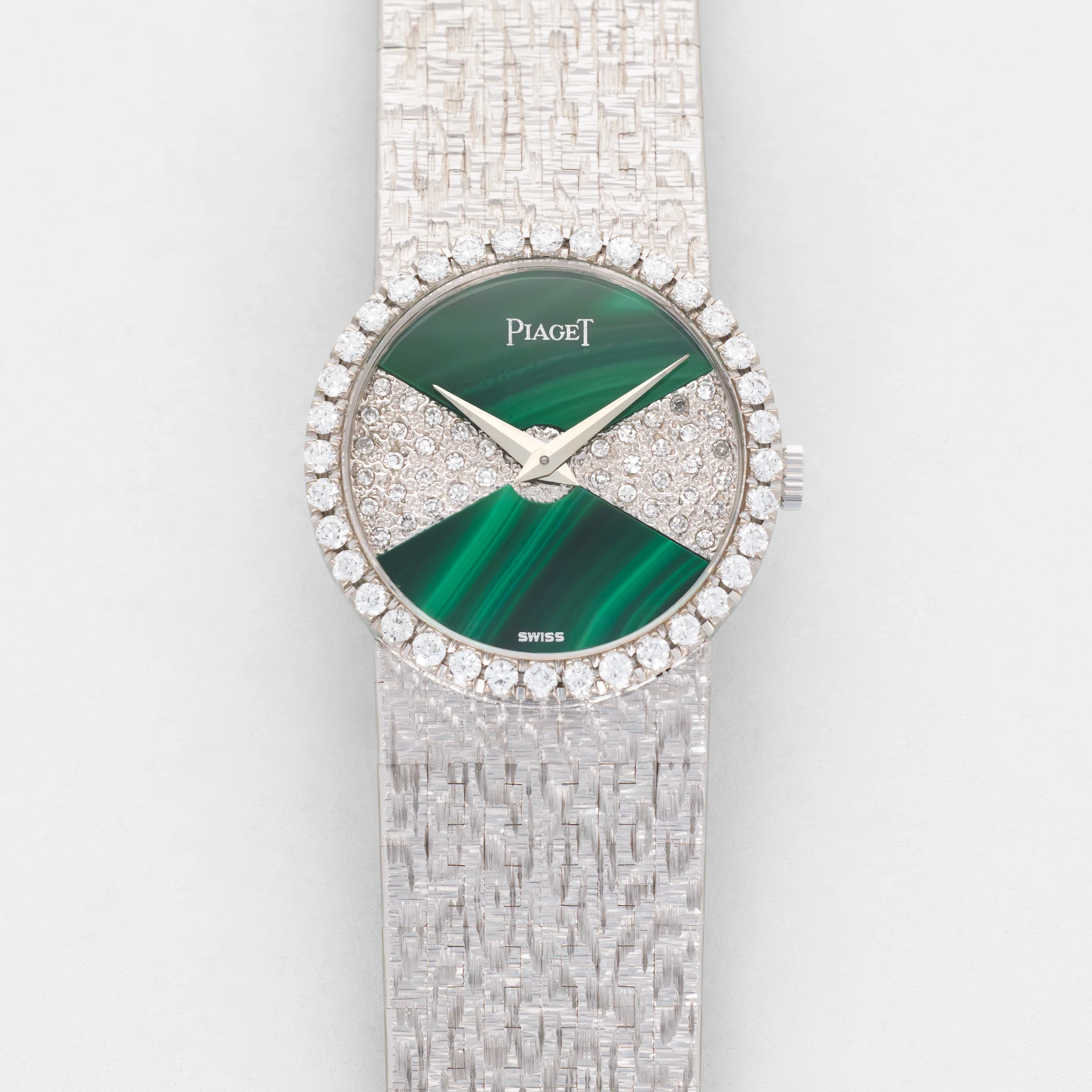 Piaget White Gold Diamond and Malachite Watch Ref. 9706