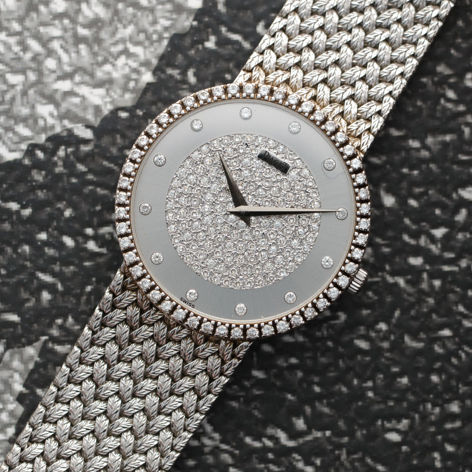 Piaget White Gold Diamond Watch, 1980s - Image 2