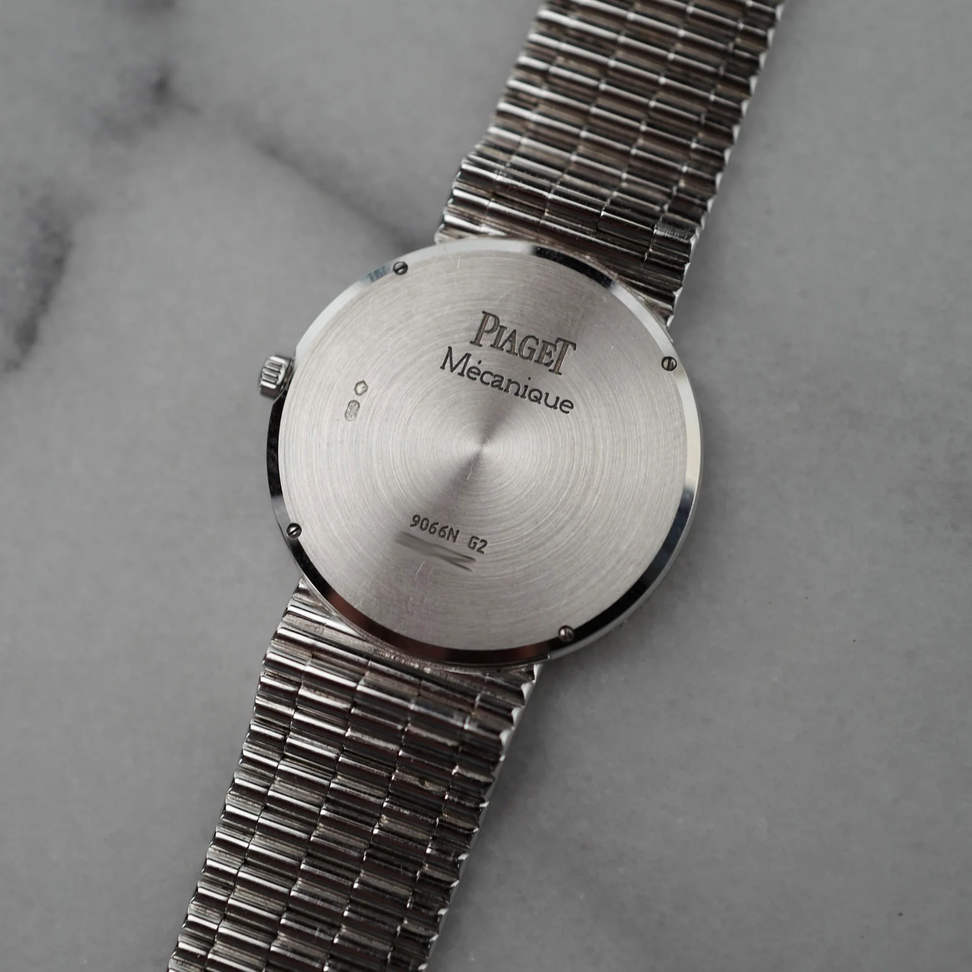 Piaget White Gold Diamond Watch Ref. 9066 with Pave Dial - Image 7